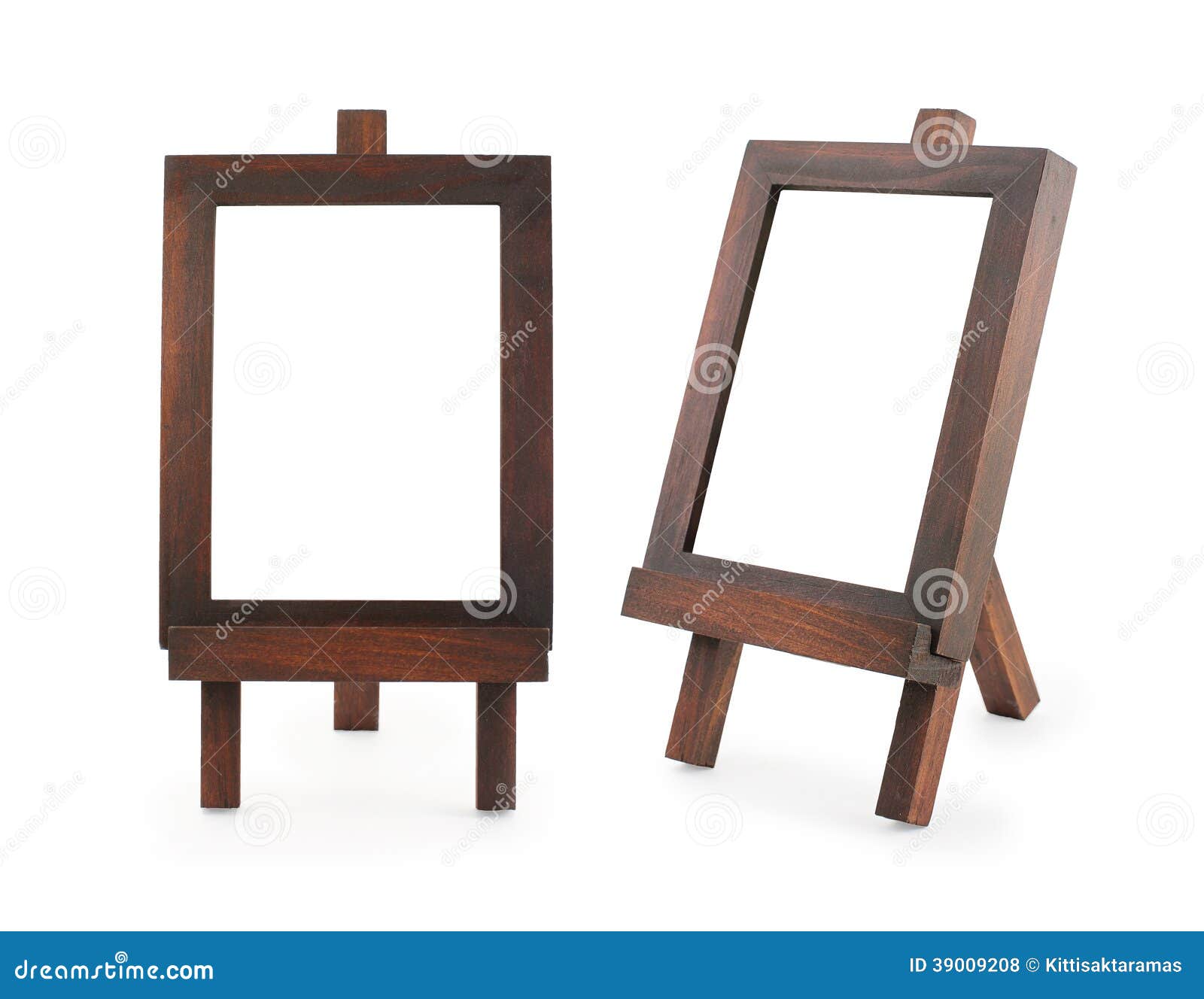 Wooden easel frame. stock illustration. Illustration of frame 39009208