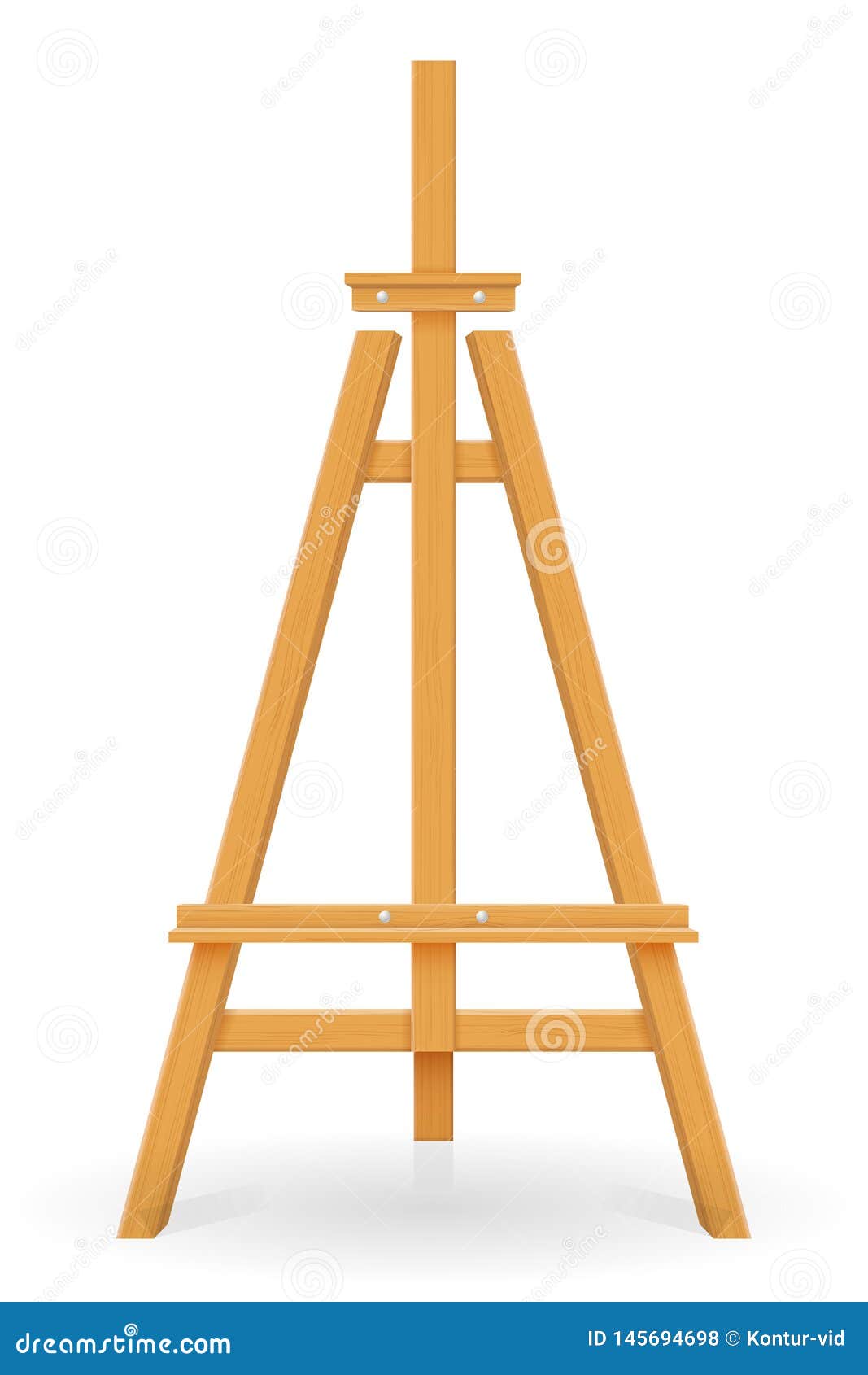 wooden easel for painting and drawing vector illustration, Stock vector