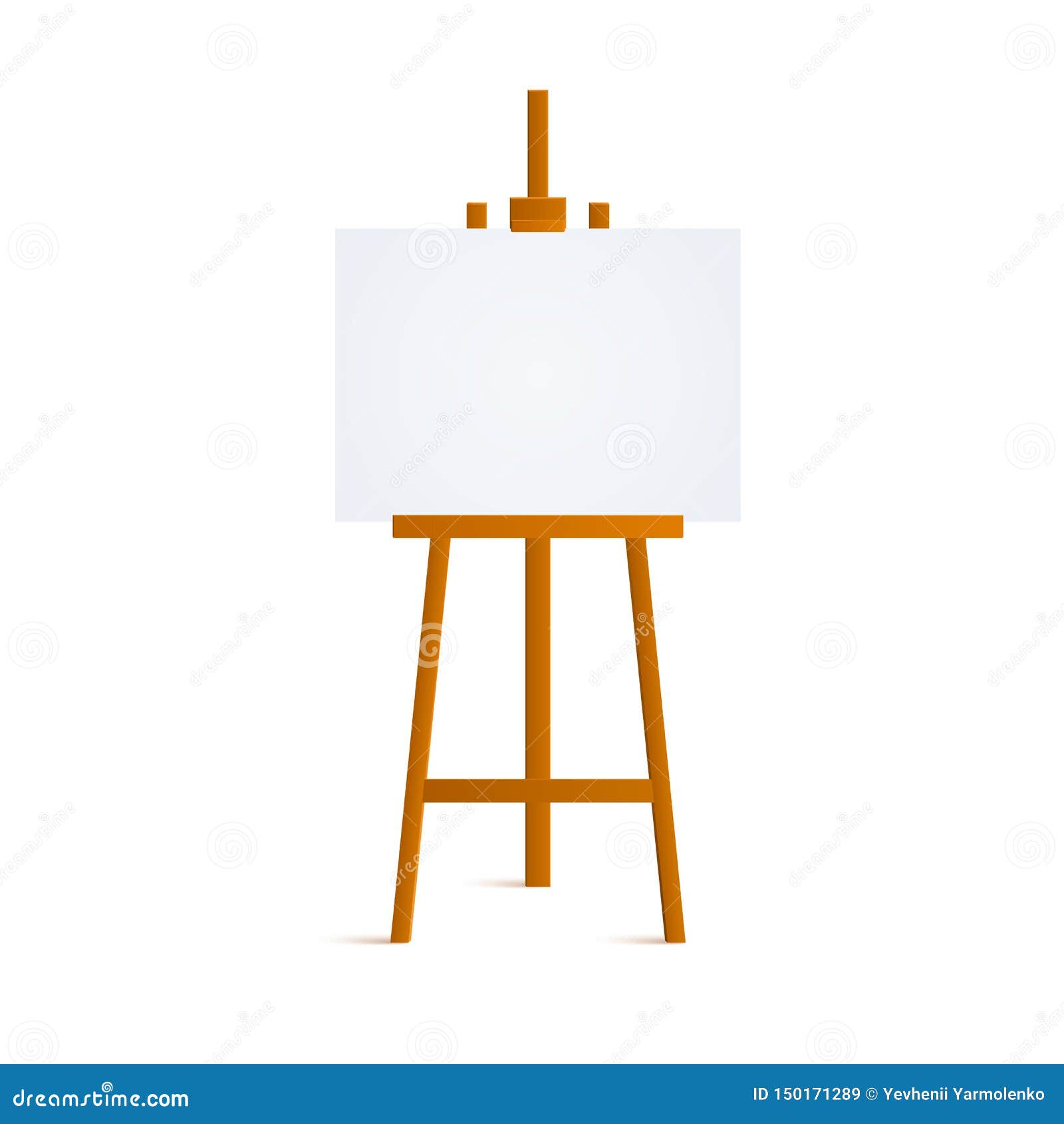Wood easels or painting art boards with white Vector Image