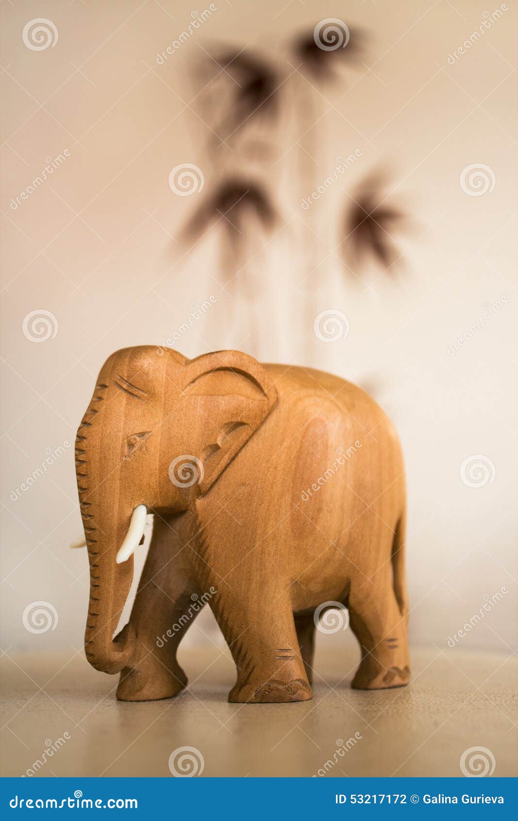 Wooden elephant stock photo. Image of decoration, handmade - 53217172
