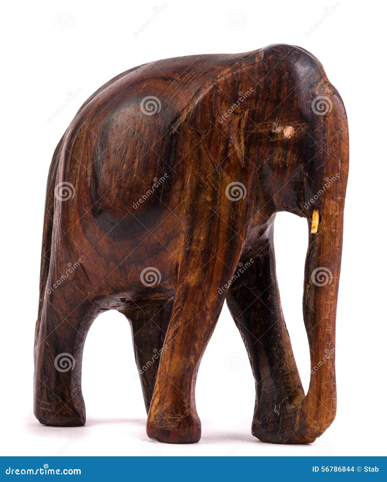 Wooden elephant figurine stock photo. Image of brown 56786844