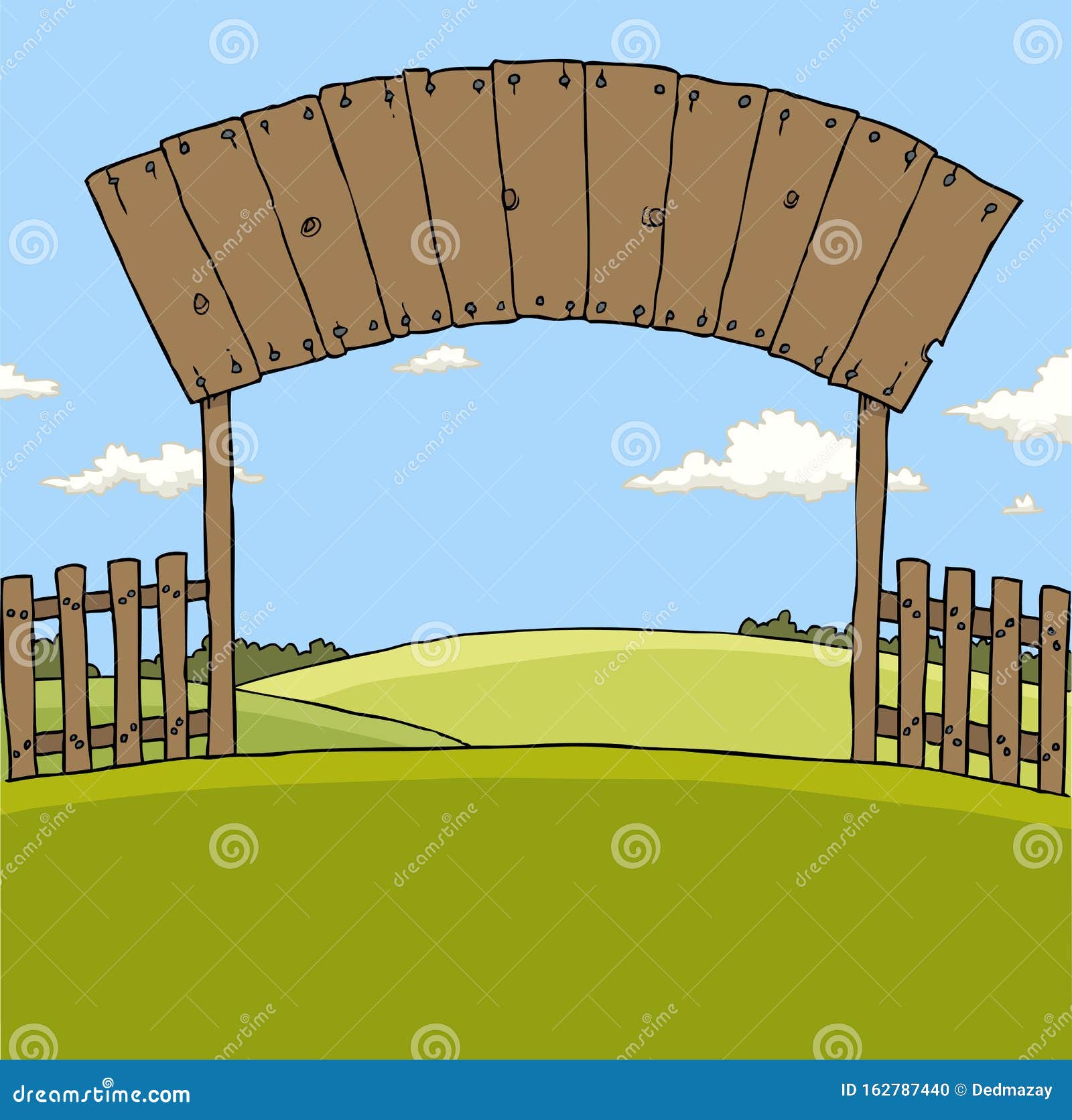 Wooden fence with gate stock vector. Illustration of vector - 162787440 Wooden fence with gate stock vector. Illustration of vector - 162787440