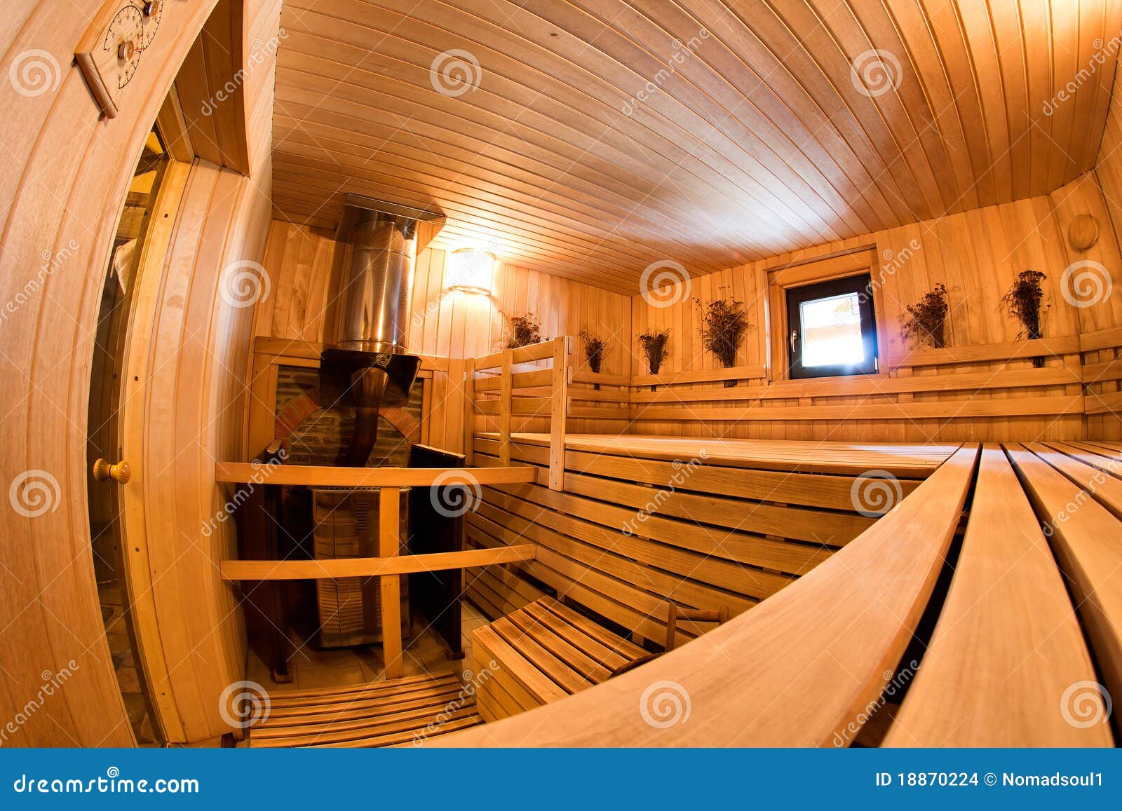 Wooden Finnish Sauna Interior Stock Photo Image of bench, sauna 18870224