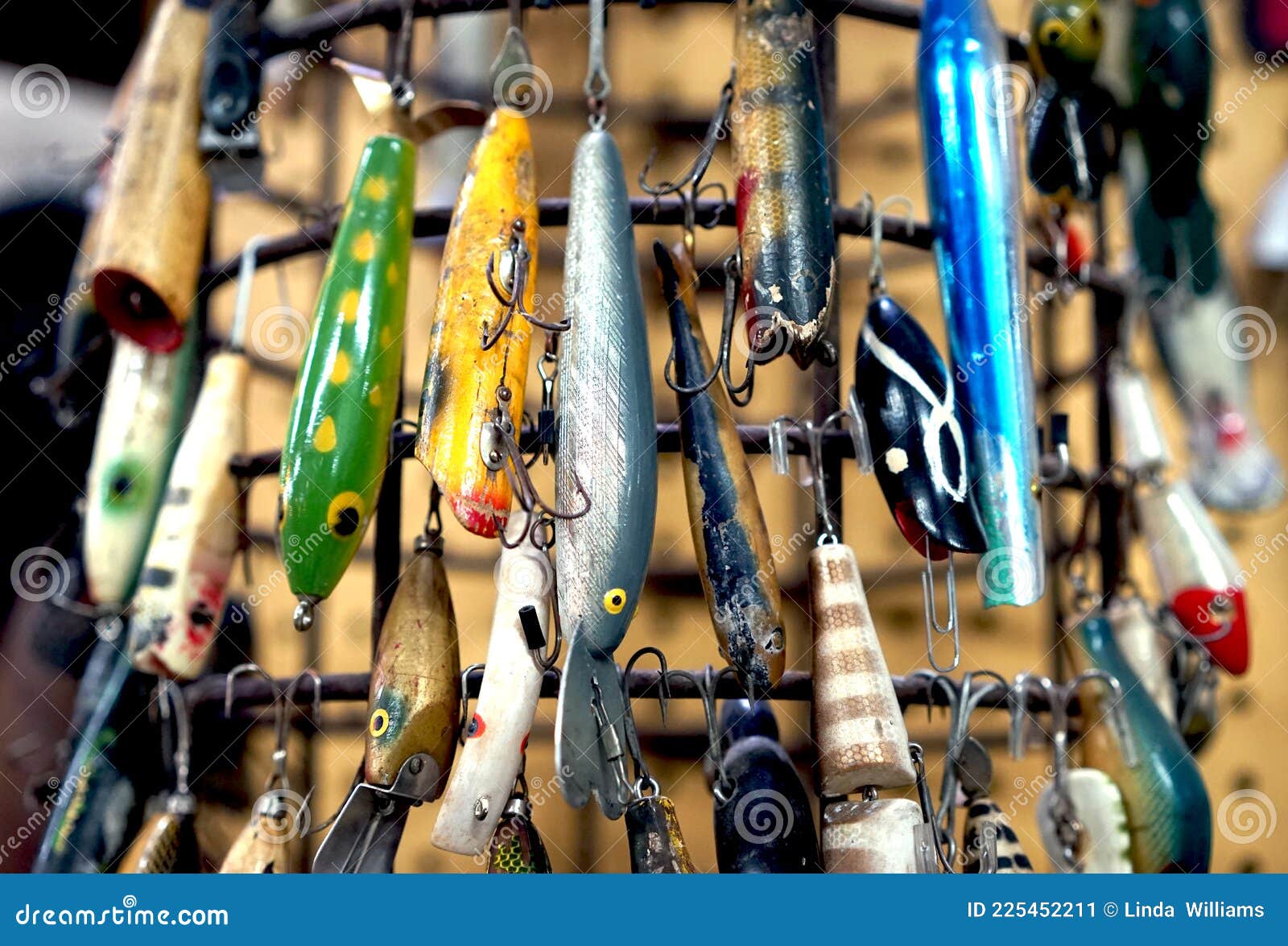 Collectible Vintage Fishing Lures Stock Image - Image of