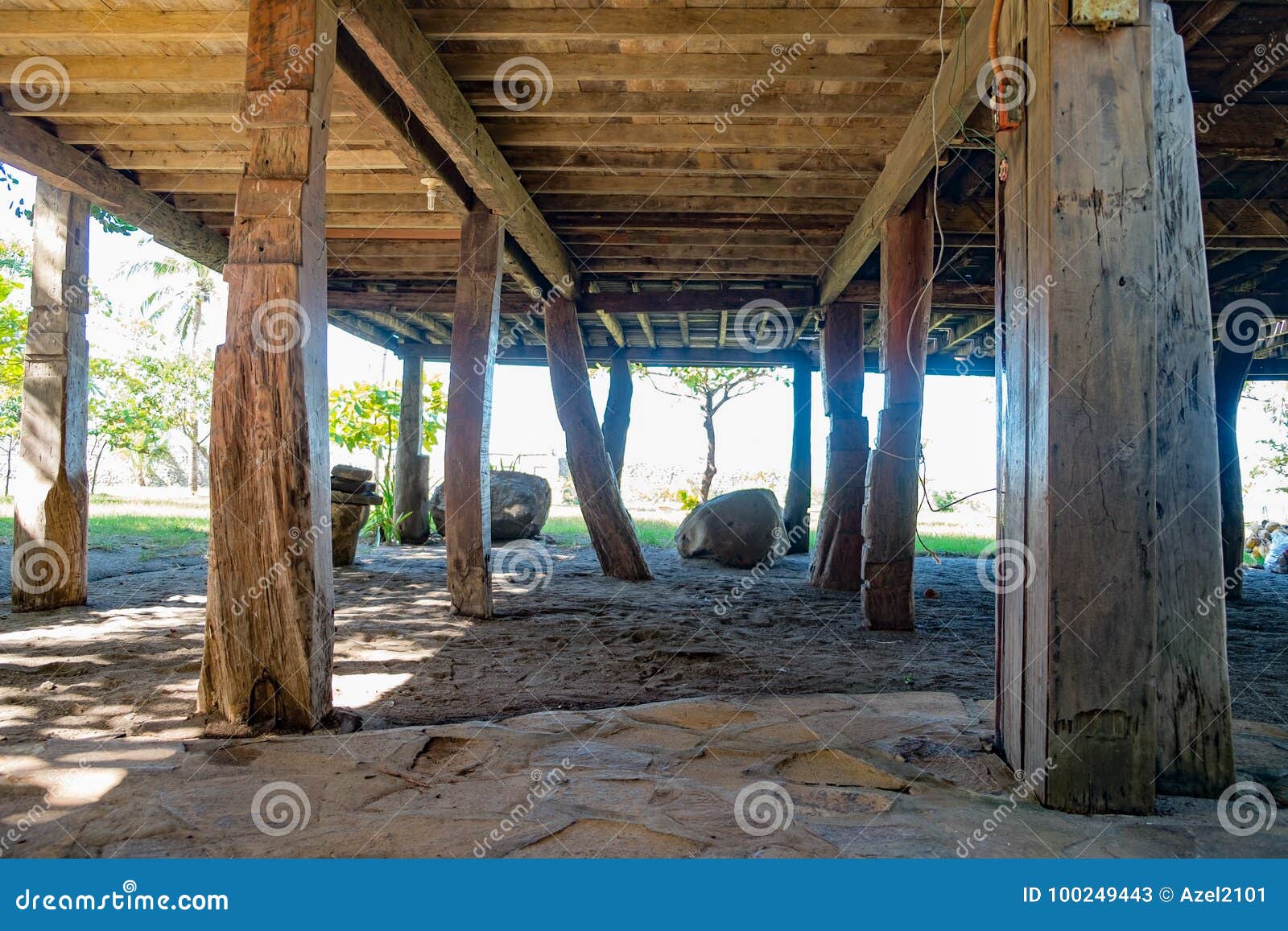 Wooden Floor Support Stock Image Image Of Material 100249443