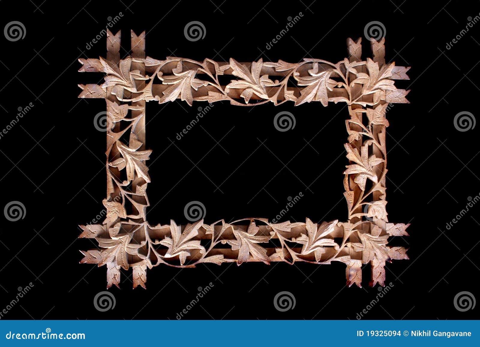 Wooden Floral Frame stock photo. Image of craftsmanship 19325094
