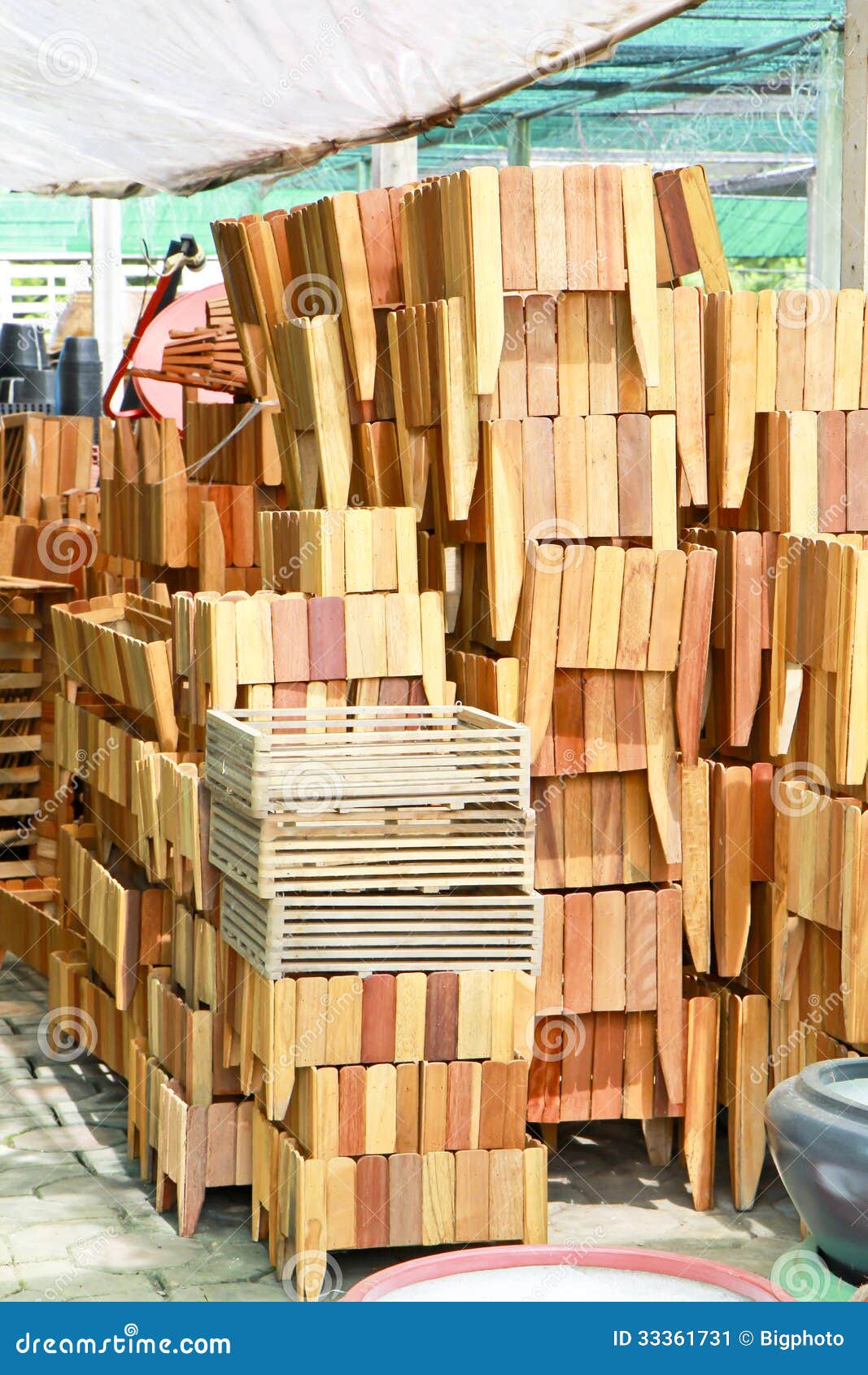 Wooden Flower Pot for Sales Stock Image Image of container, solid