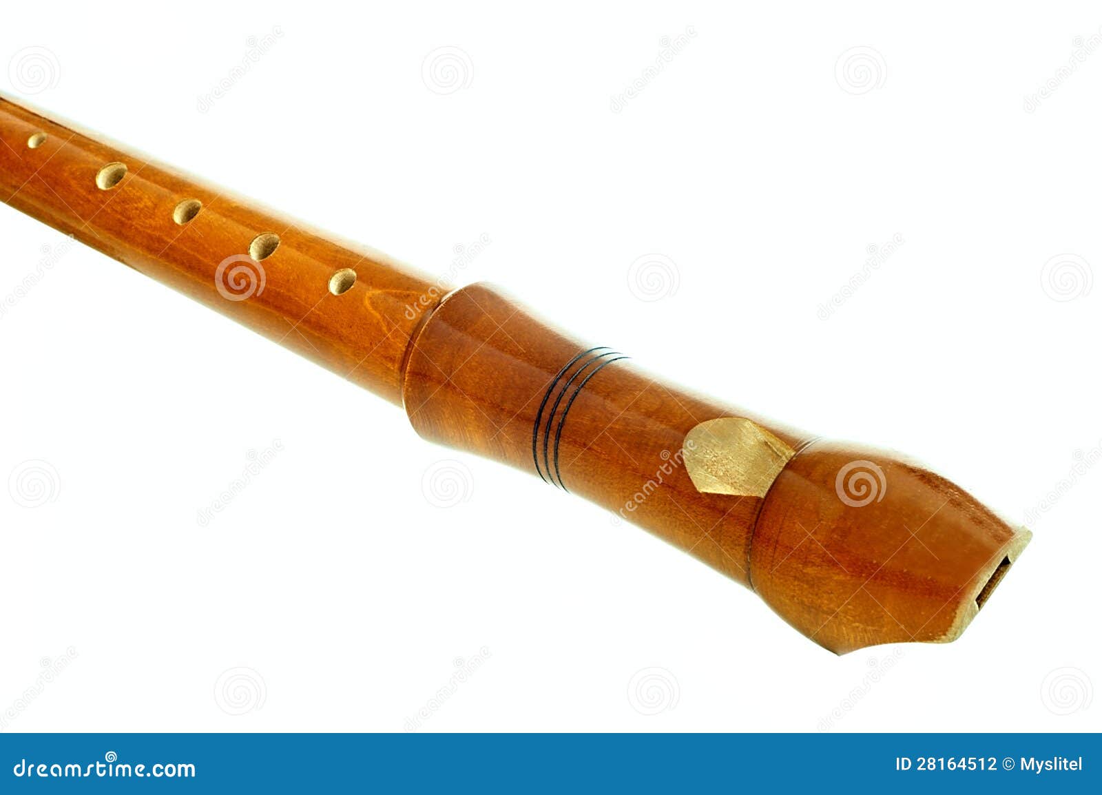 Wooden flute stock photo. Image of symbol, isolated, blowing 28164512