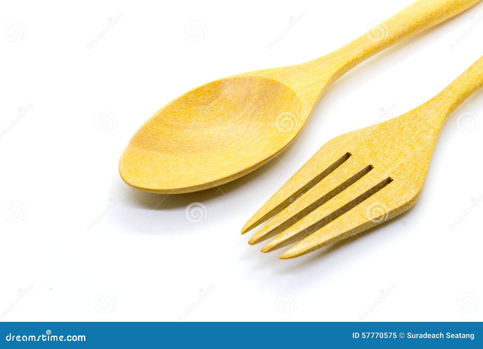 Wooden fork and spoon stock image. Image of dietary, asian 57770575
