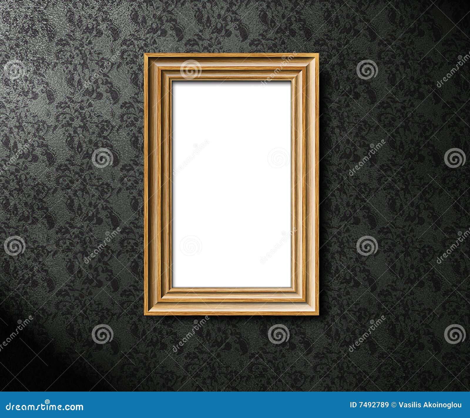 Wooden frame stock illustration. Illustration of grunge - 7492789