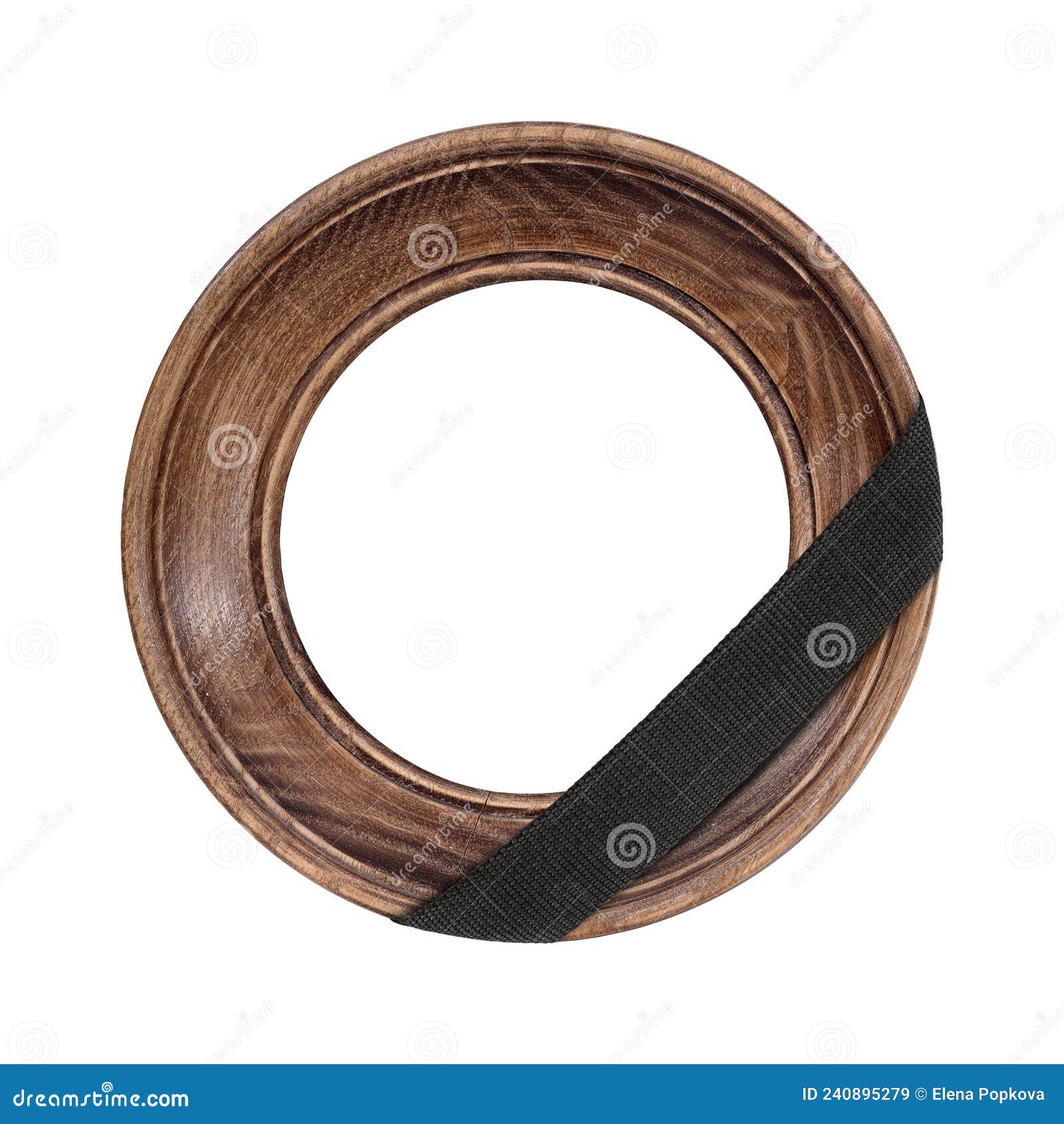 wooden frame for paintings, mirrors or photo  on white background.   with clipping path