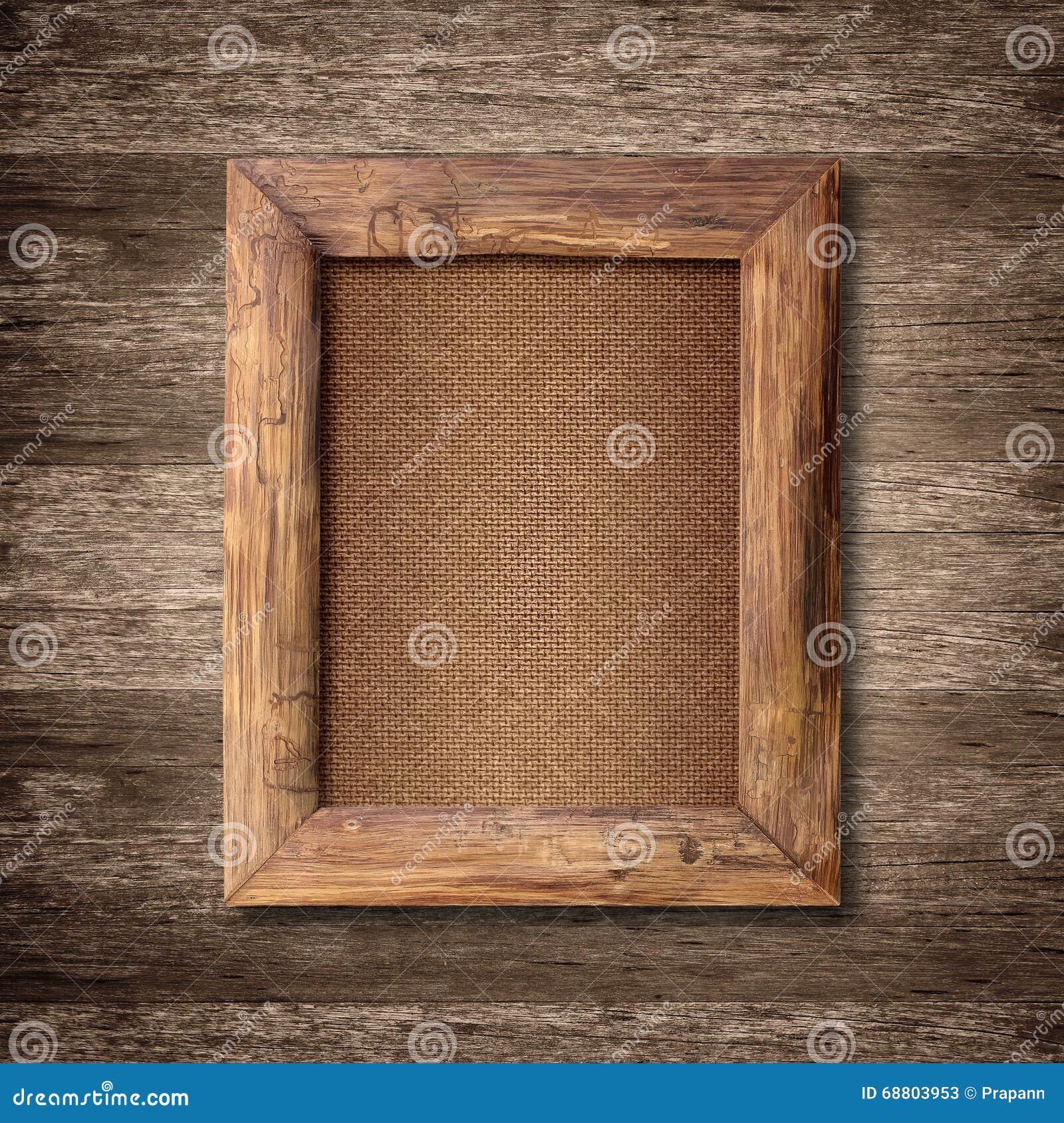 Wooden Frame on Wood Wall Background Stock Image Image of space