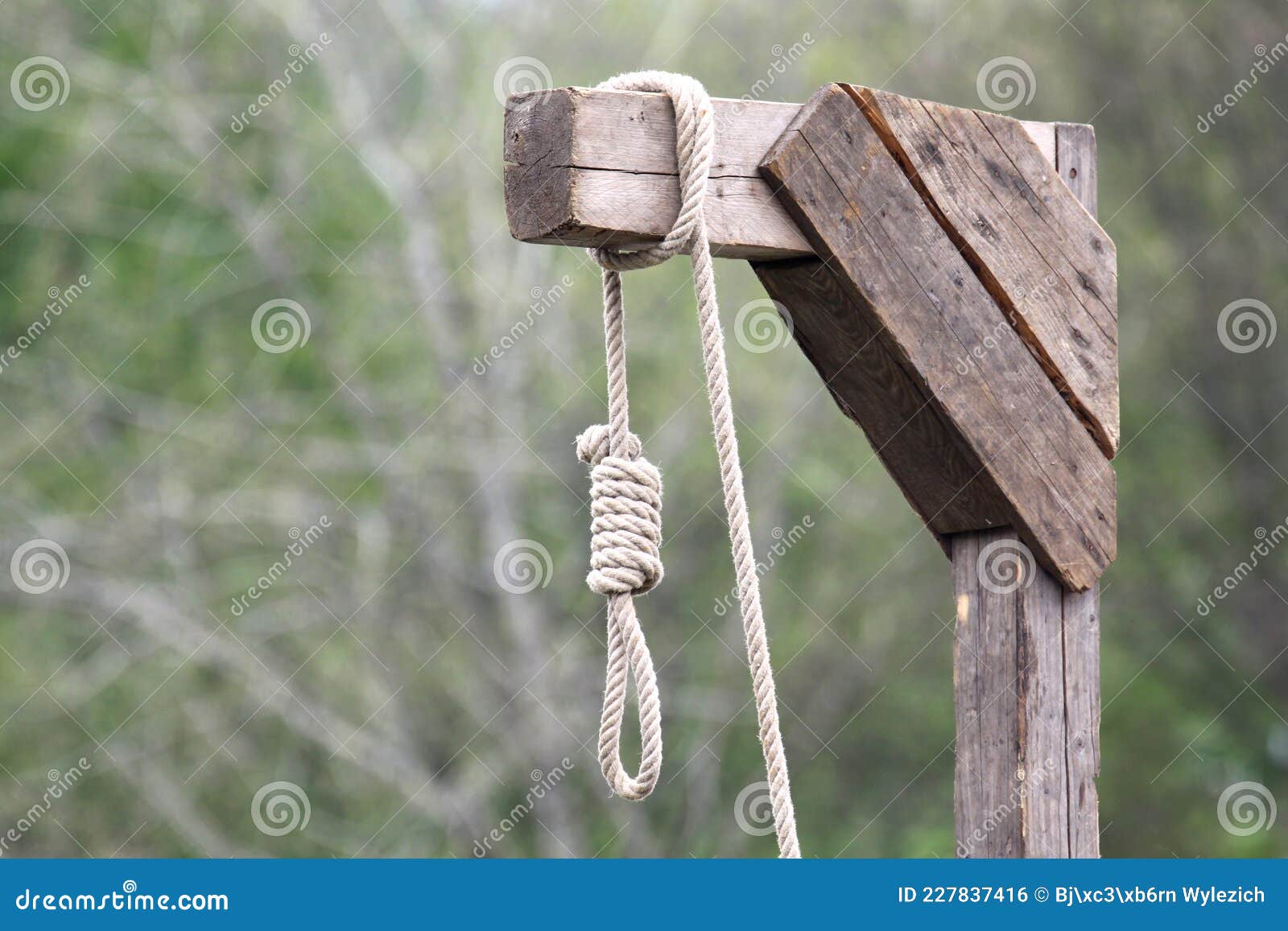 Wooden gallows stock photo. Image of punish, death, west 227837416
