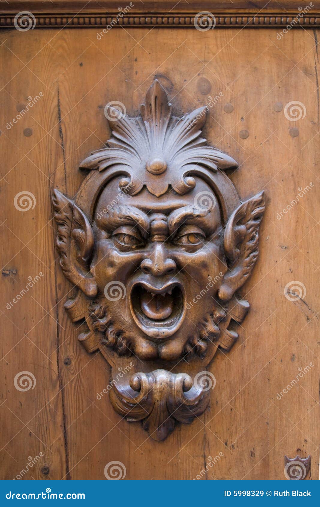 Wooden gargoyle stock image. Image of beast, grotesque 