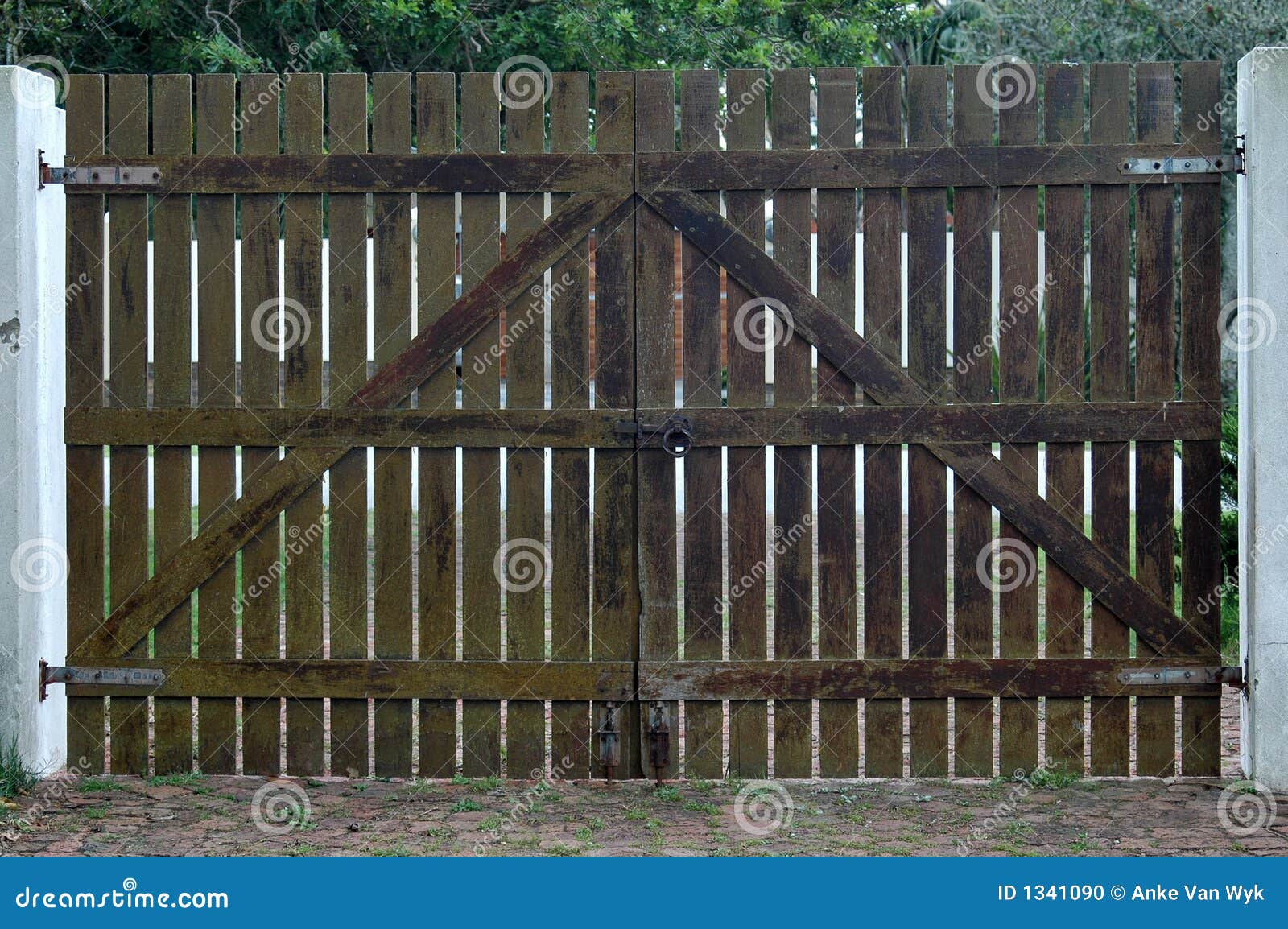 Wooden Gate Textures And Colours RoyaltyFree Stock Photography