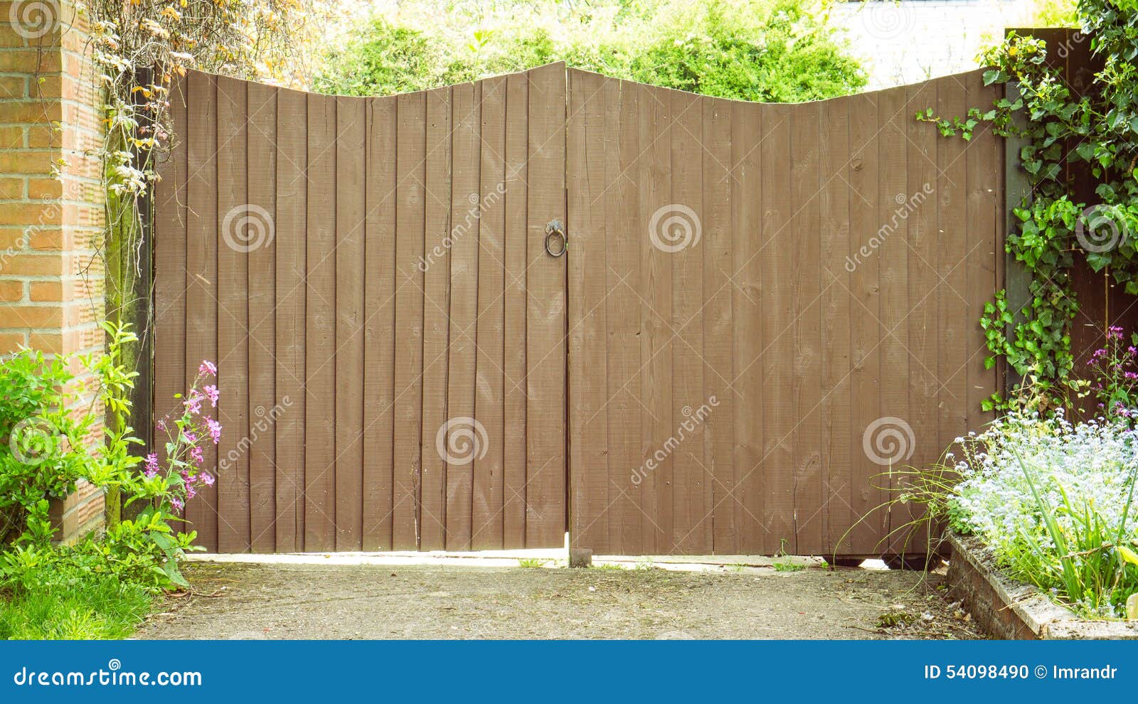 Wooden gate detail stock photo. Image of normandy, dwelling 54098490