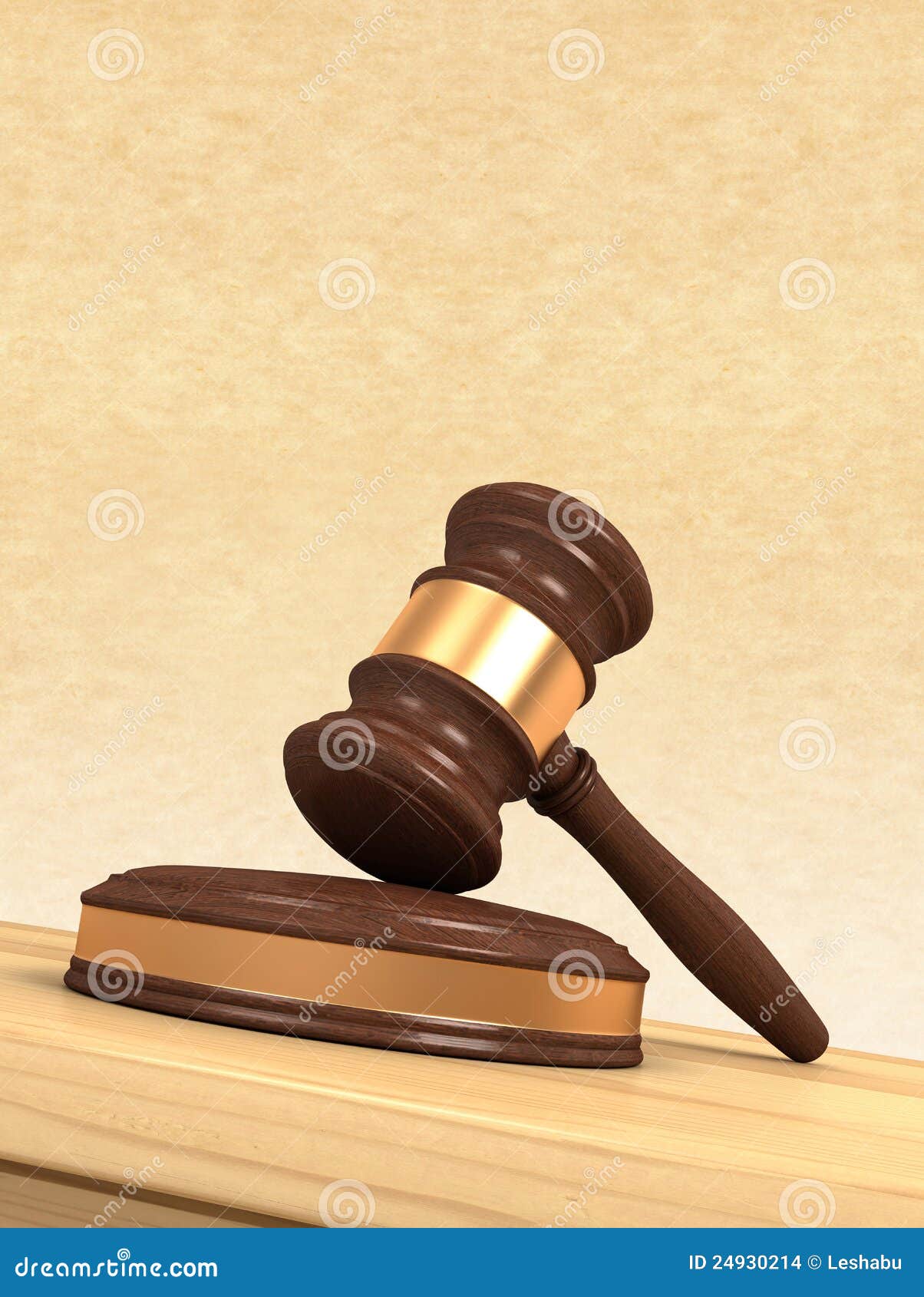 Wooden Gavel Template Attorney Background Stock Illustration