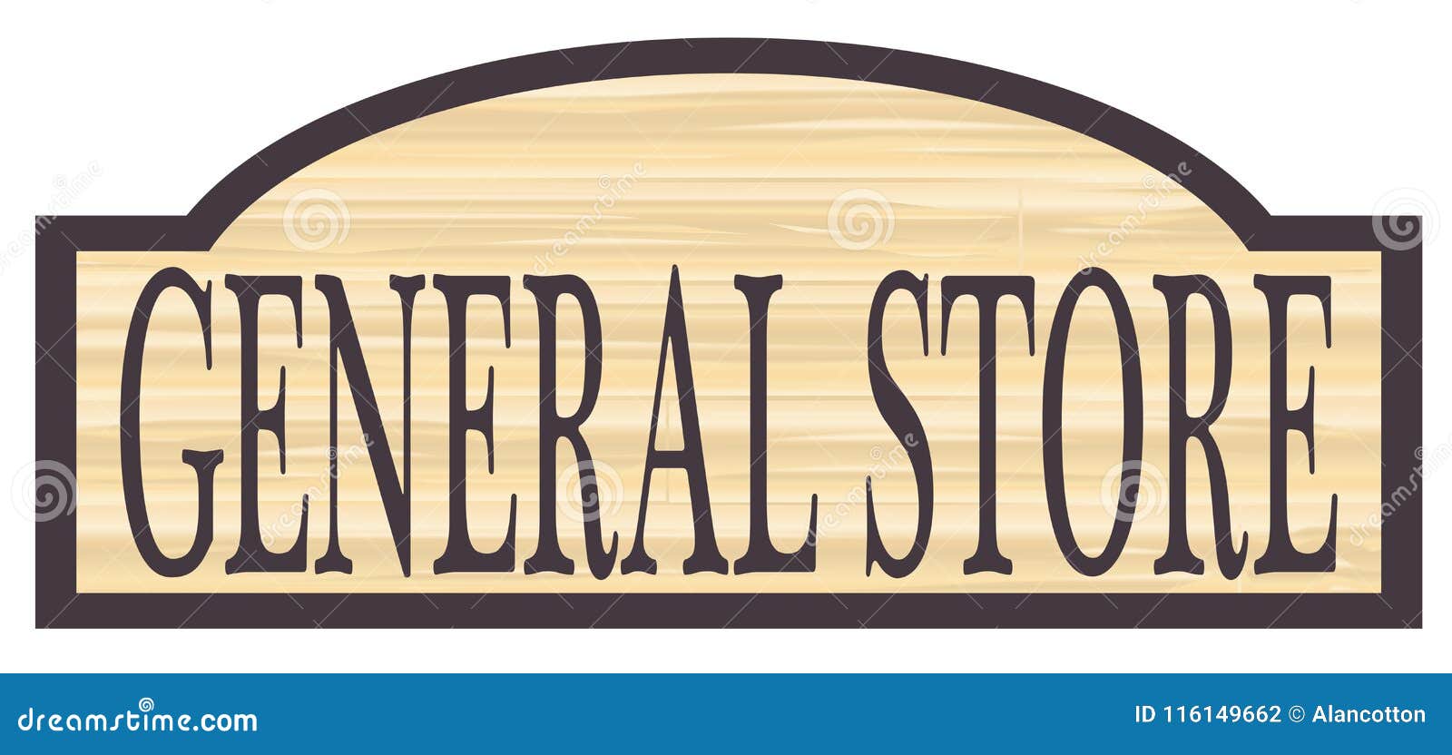 Wooden General Store Sign stock vector. Illustration of wood - 116149662