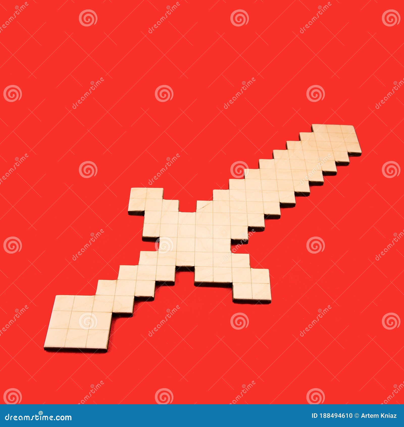 STL file A minecraft sword for your keychain in pixel style