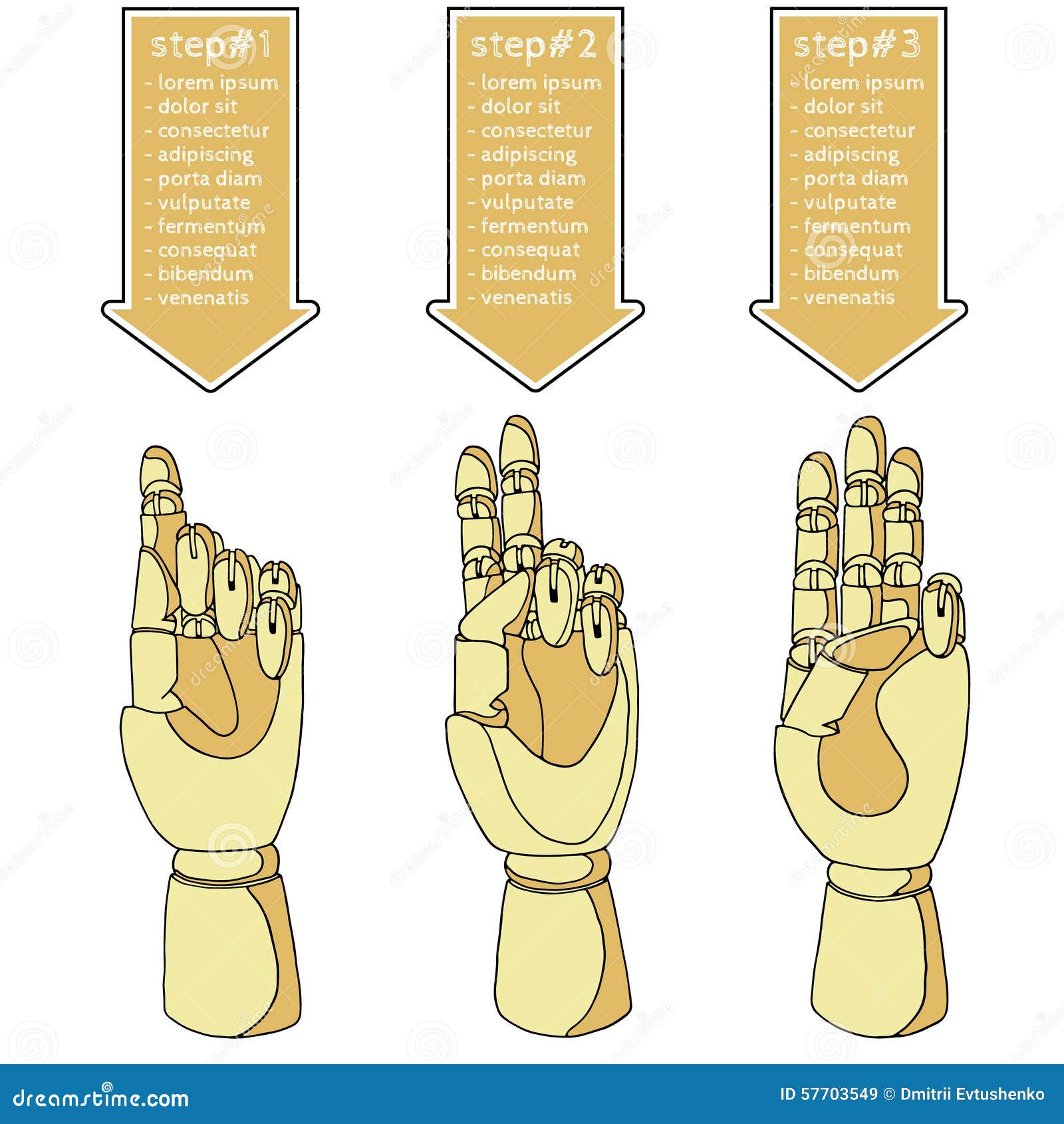 Wooden hands 3 stock illustration. Illustration of idea 57703549