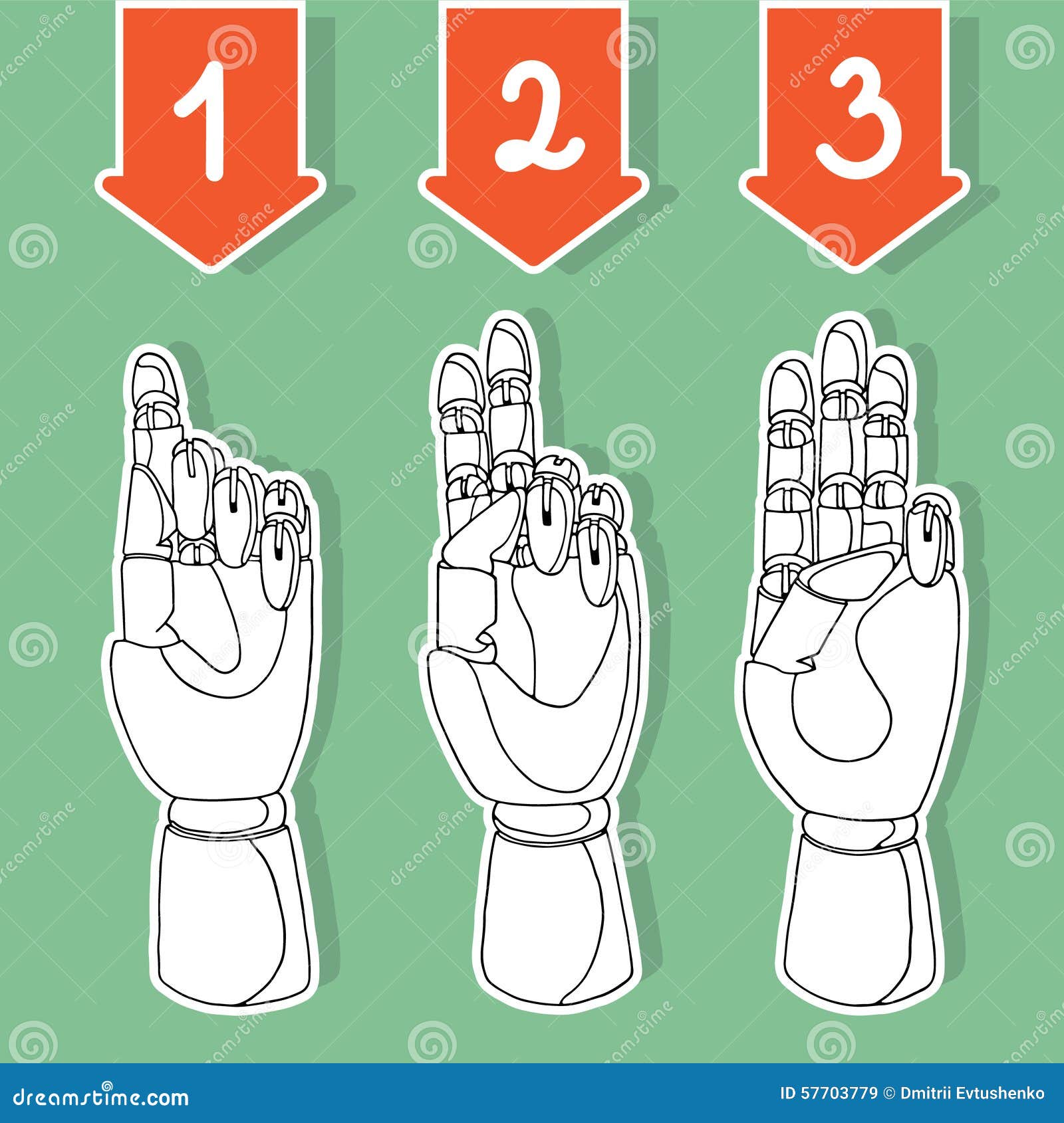 Wooden hands 3 stock illustration. Illustration of handdrawn 57703779