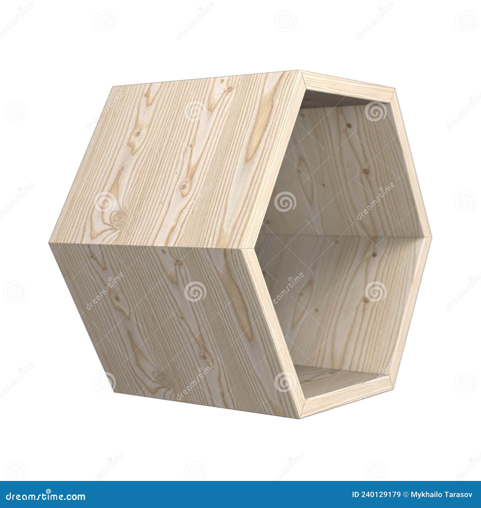 wooden shelves in the  of a honeycomb