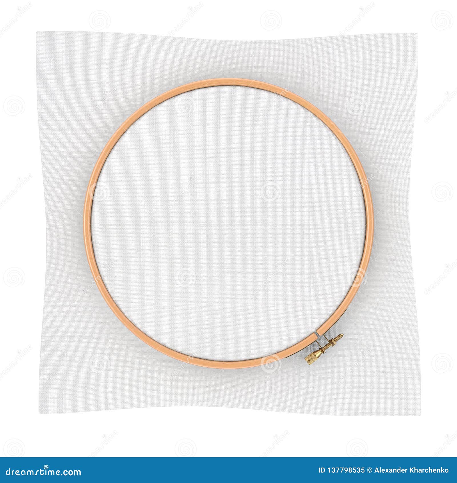 Cross Stitch Accessories On White Background Stock Photo