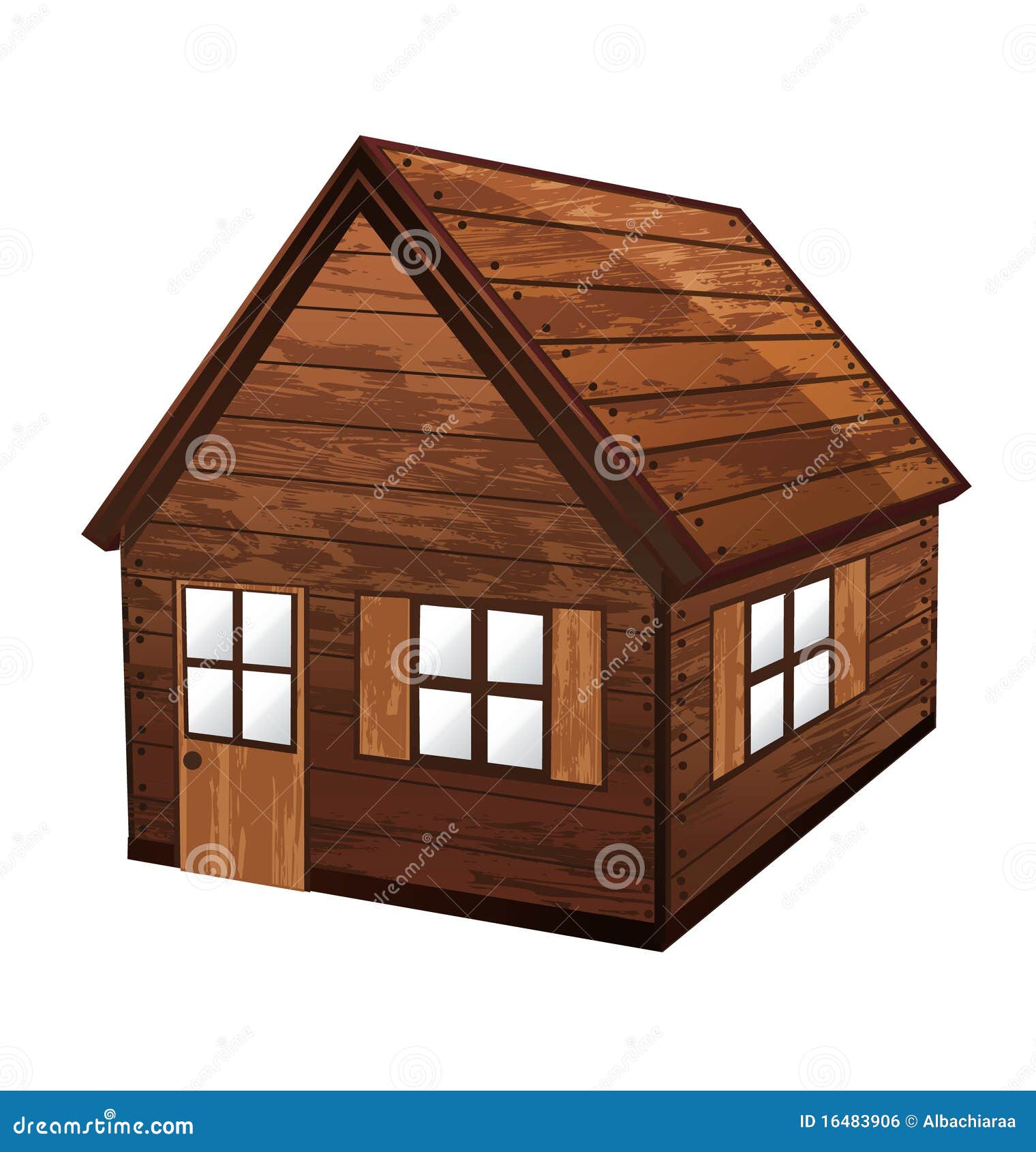 Wooden house stock vector. Illustration of render, rent 16483906