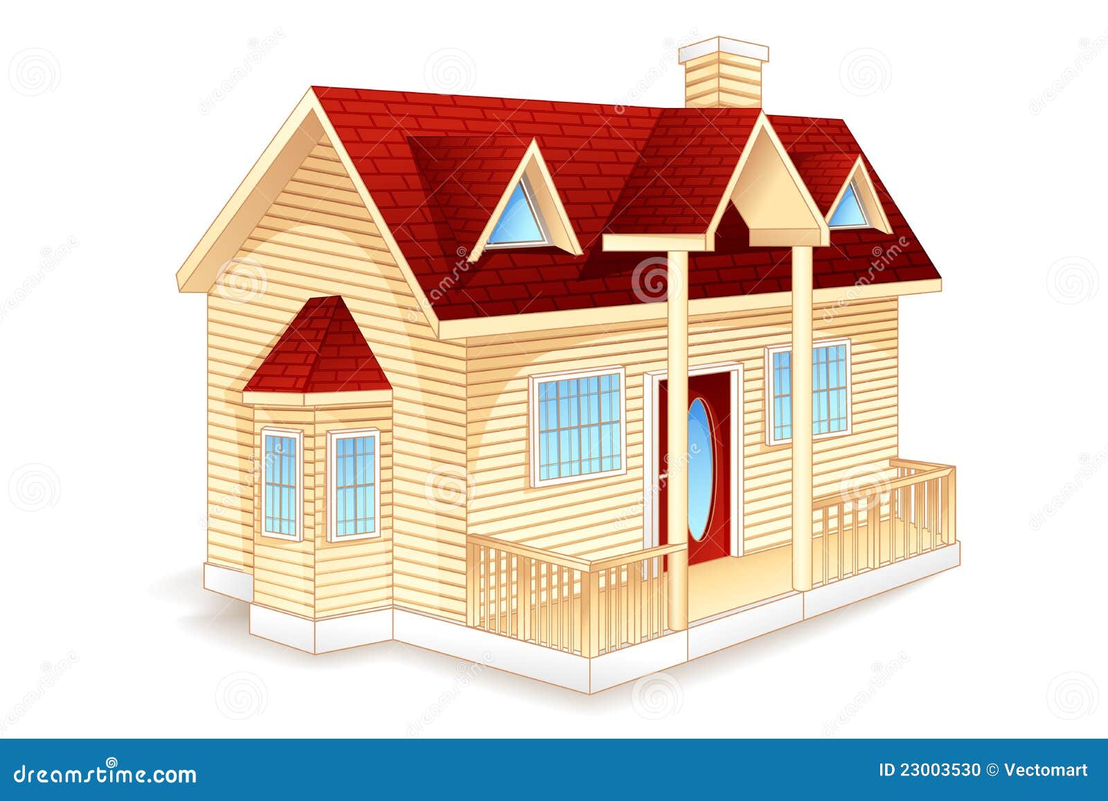 Wooden House stock vector. Illustration of house, mortgage 23003530