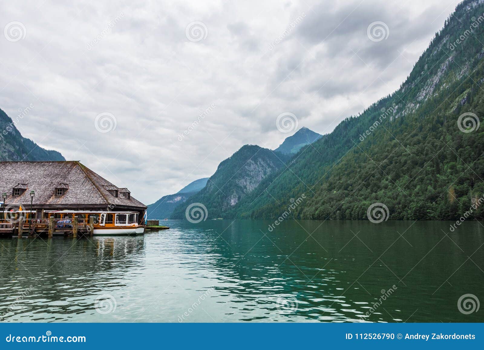 Wooden House In The Mountains In Konigssee Lake, Bavaria ...