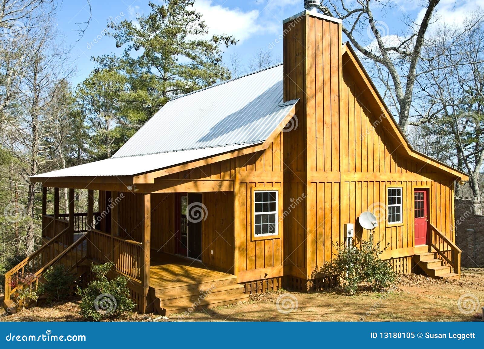 Wooden House with Tin Roof stock image Image of rustic