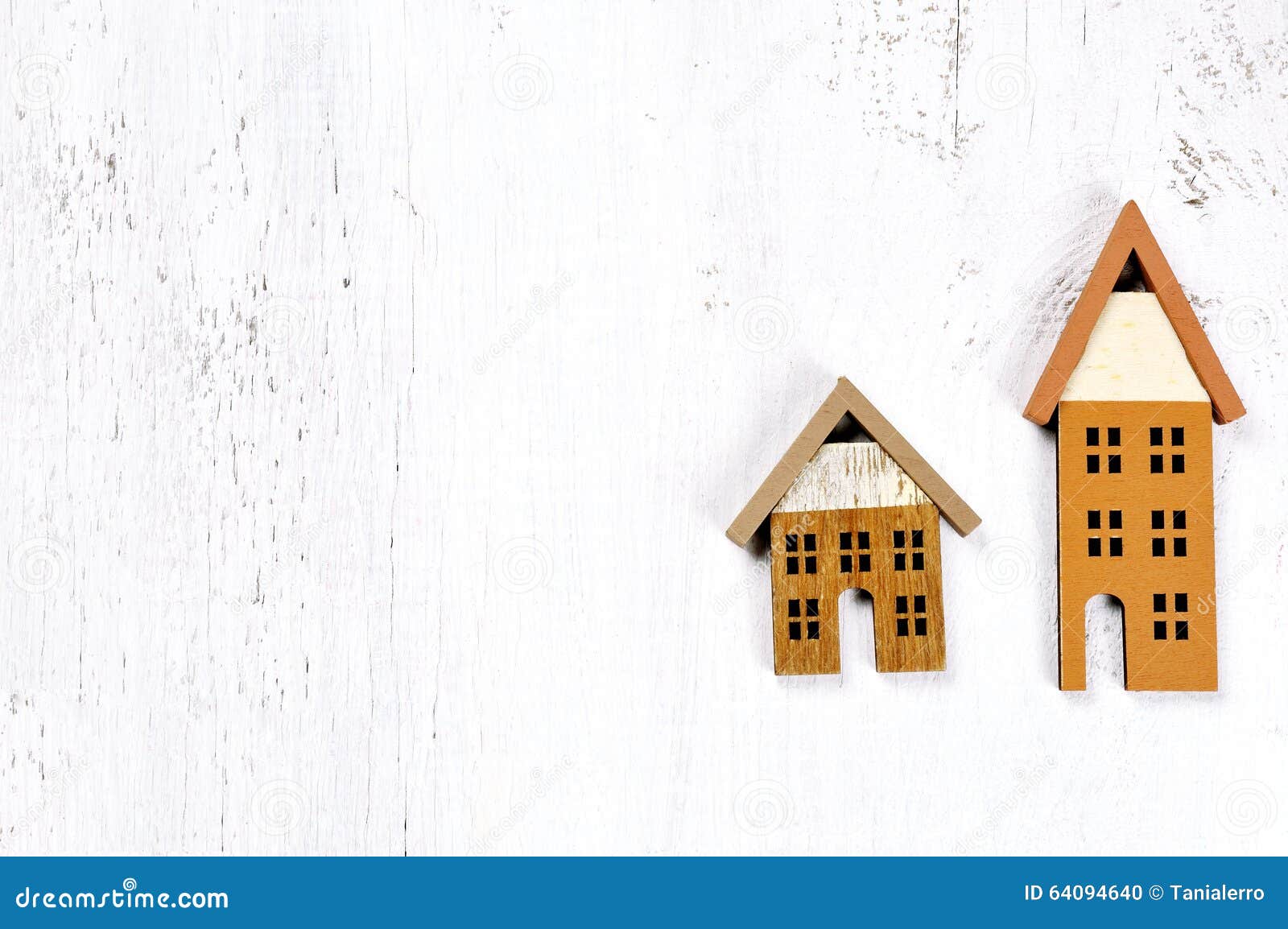 Wooden Houses Background - Property Concept Stock Photo - Image of little,  finance: 64094640