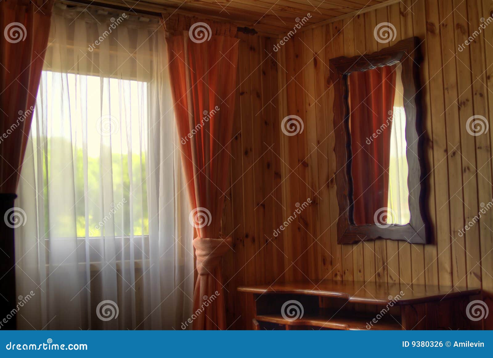 wooden hut window