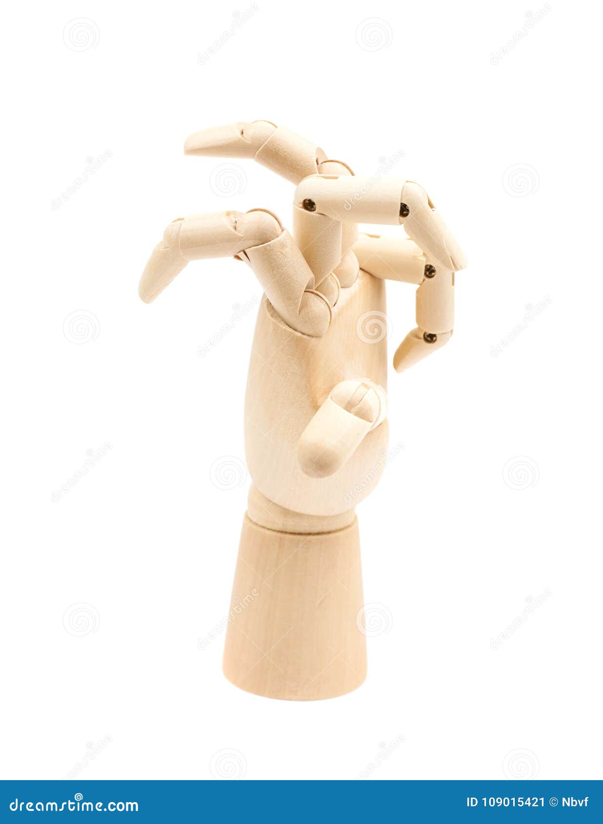 Wooden joint model of hand stock image. Image of finger 109015421
