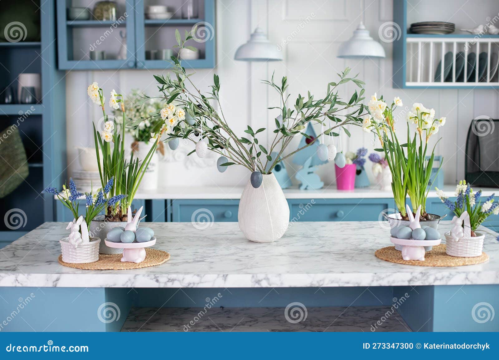 Cozy Easter Home Decor Kitchen Island In Dining Room Utensils And