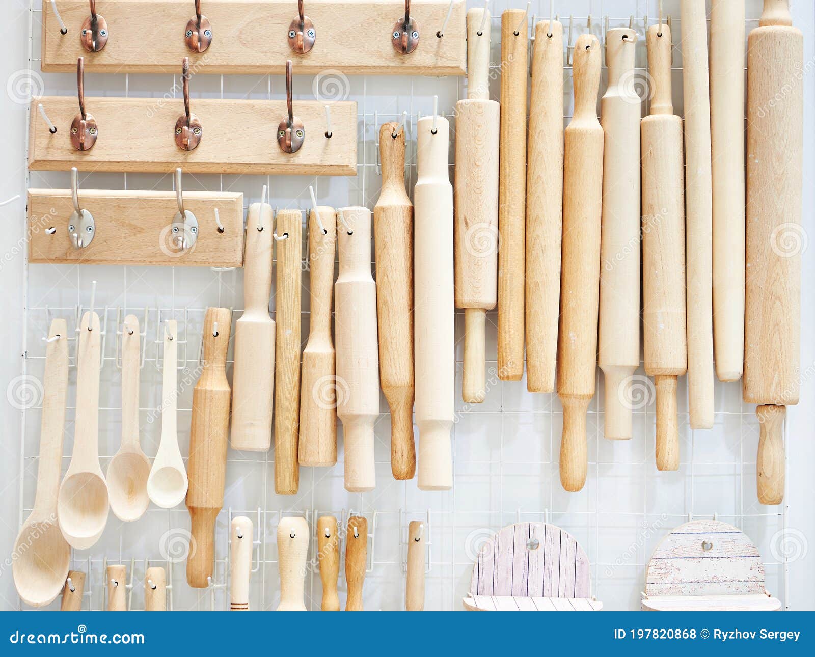 Wooden Kitchen Equipment at Exhibition Editorial Stock Photo Image of