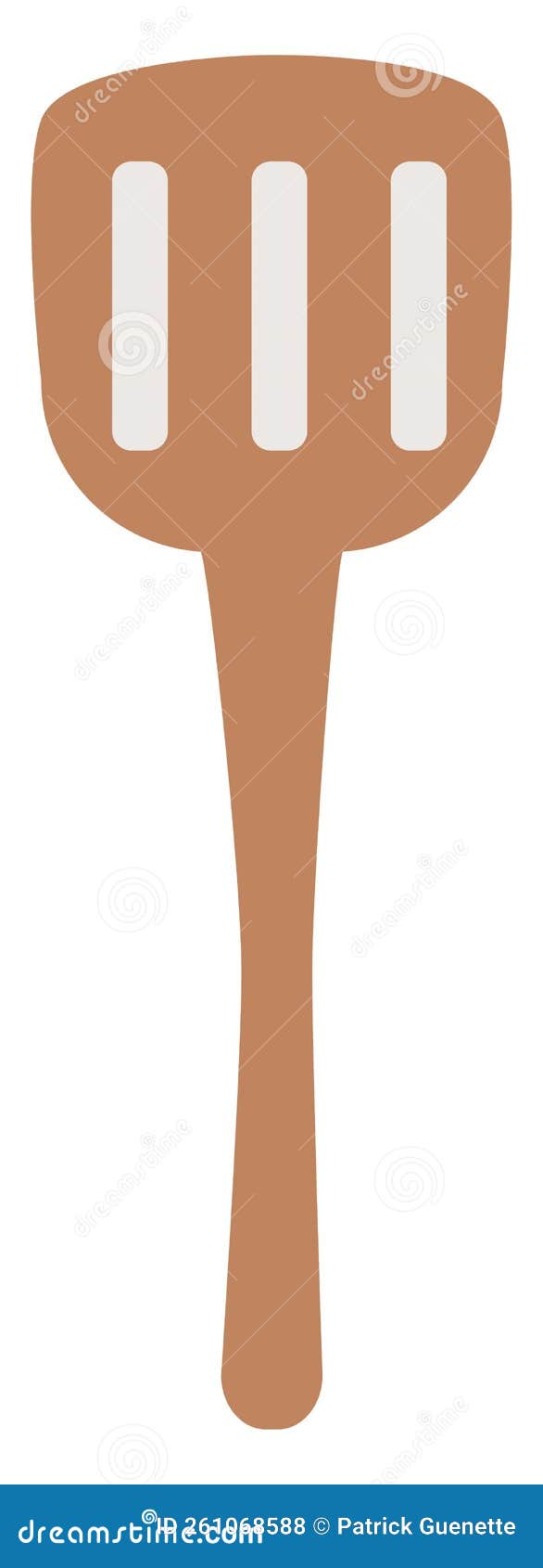 Wooden Kitchen Spoon , Icon Stock Vector Illustration of healthy