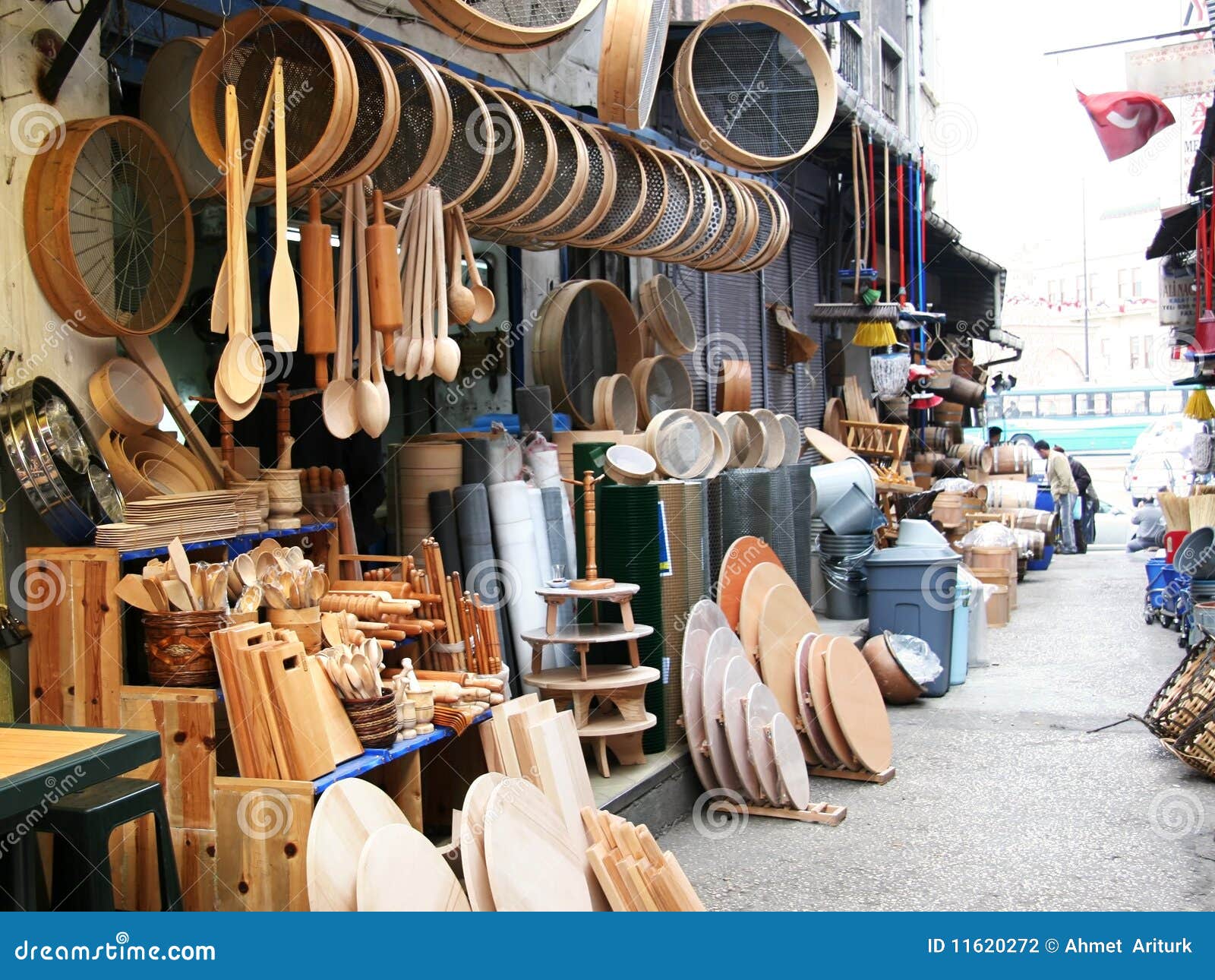 Wooden kitchen tools stock photo. Image of ladle, plank 11620272