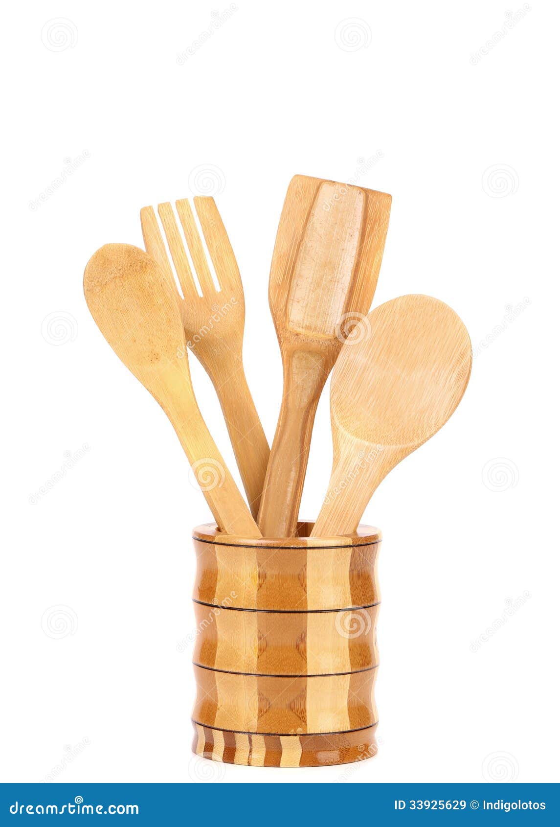 Wooden Kitchen Utensils in a Jar. Stock Image Image of equipment