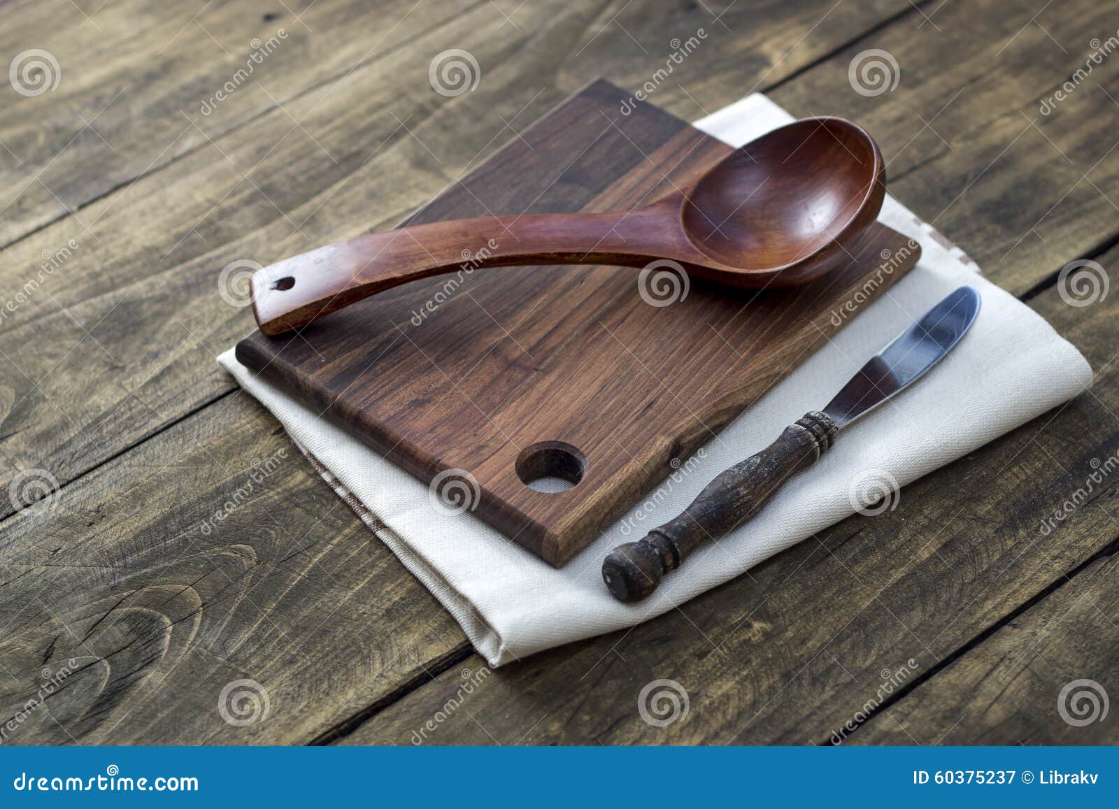 Wooden kitchen utensils stock image. Image of frame, table 60375237