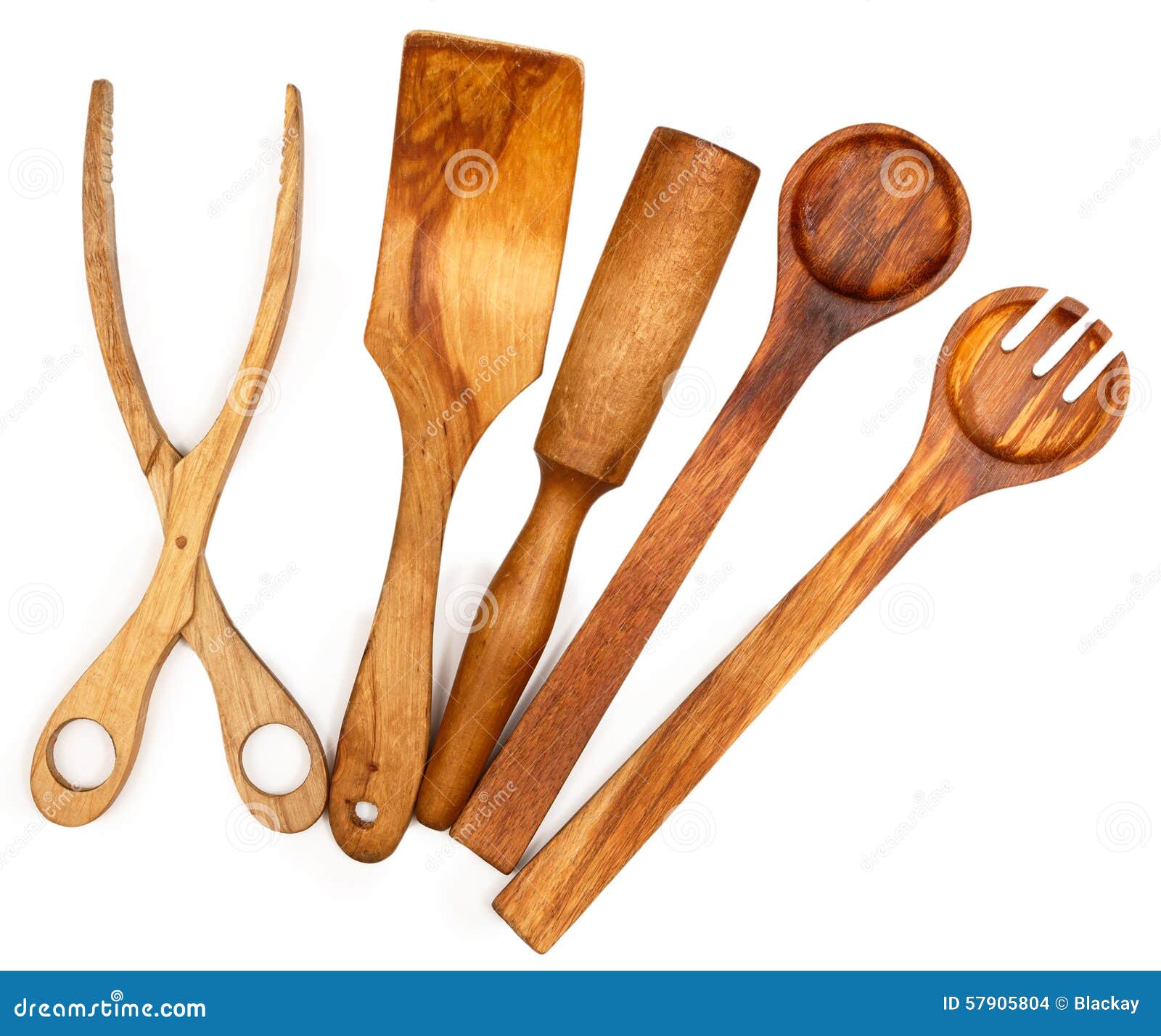 Wooden kitchen utensils stock photo. Image of fork, chopping 57905804
