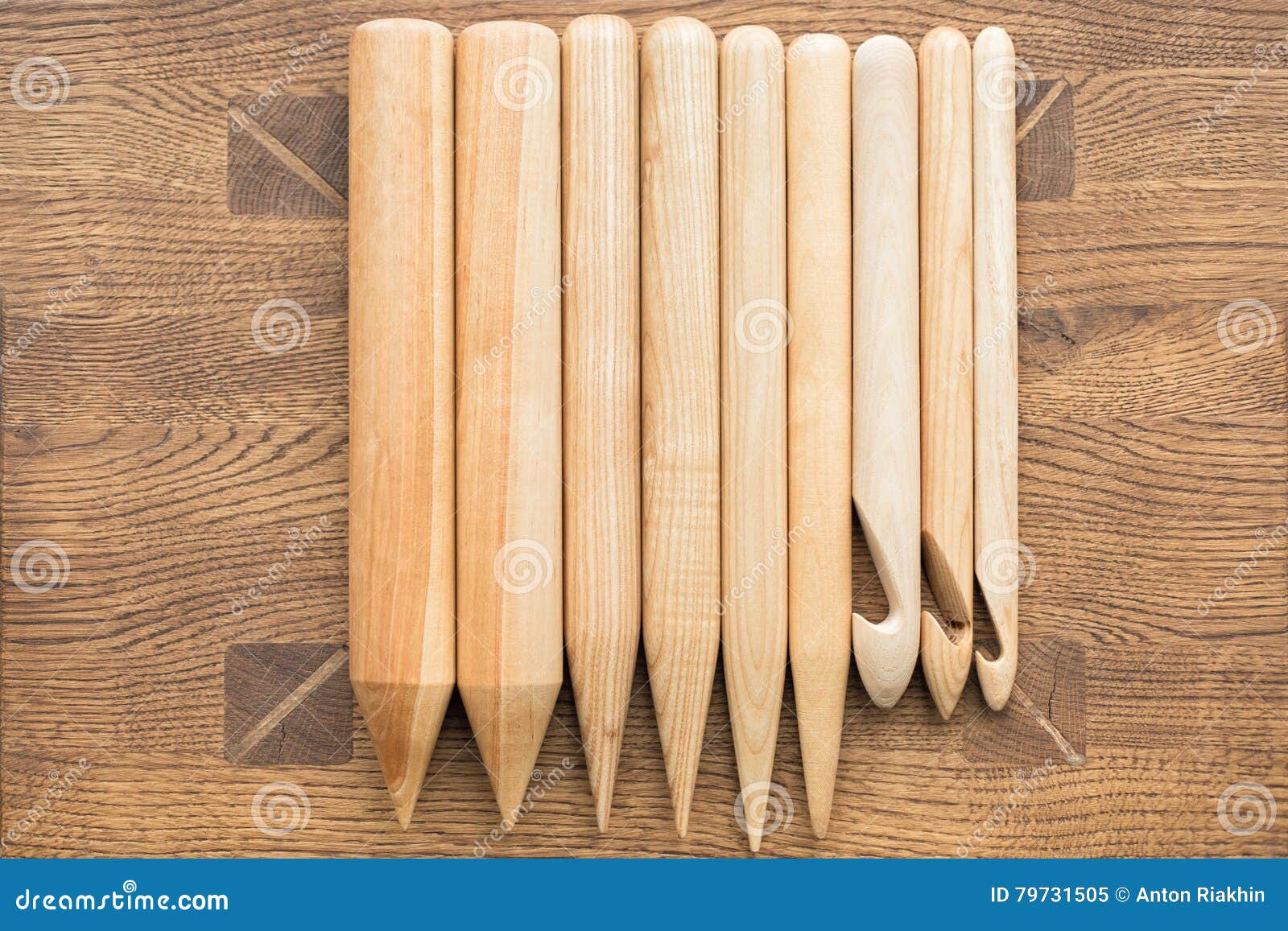 Wooden knitting needles stock image. Image of handcrafted - 79731505