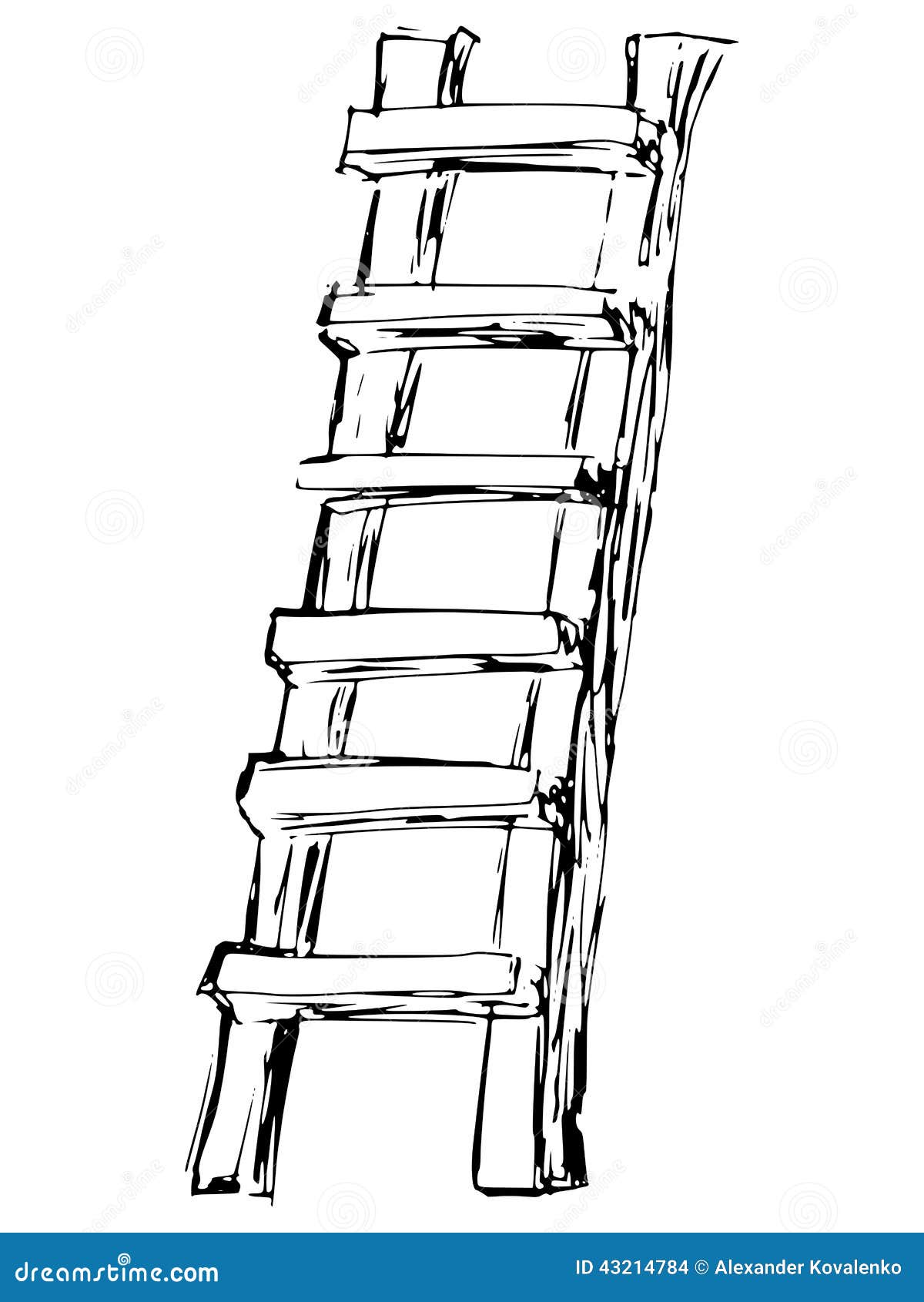 How to draw a Ladder  Ladder drawing step by step  Easy Ladder drawing    YouTube