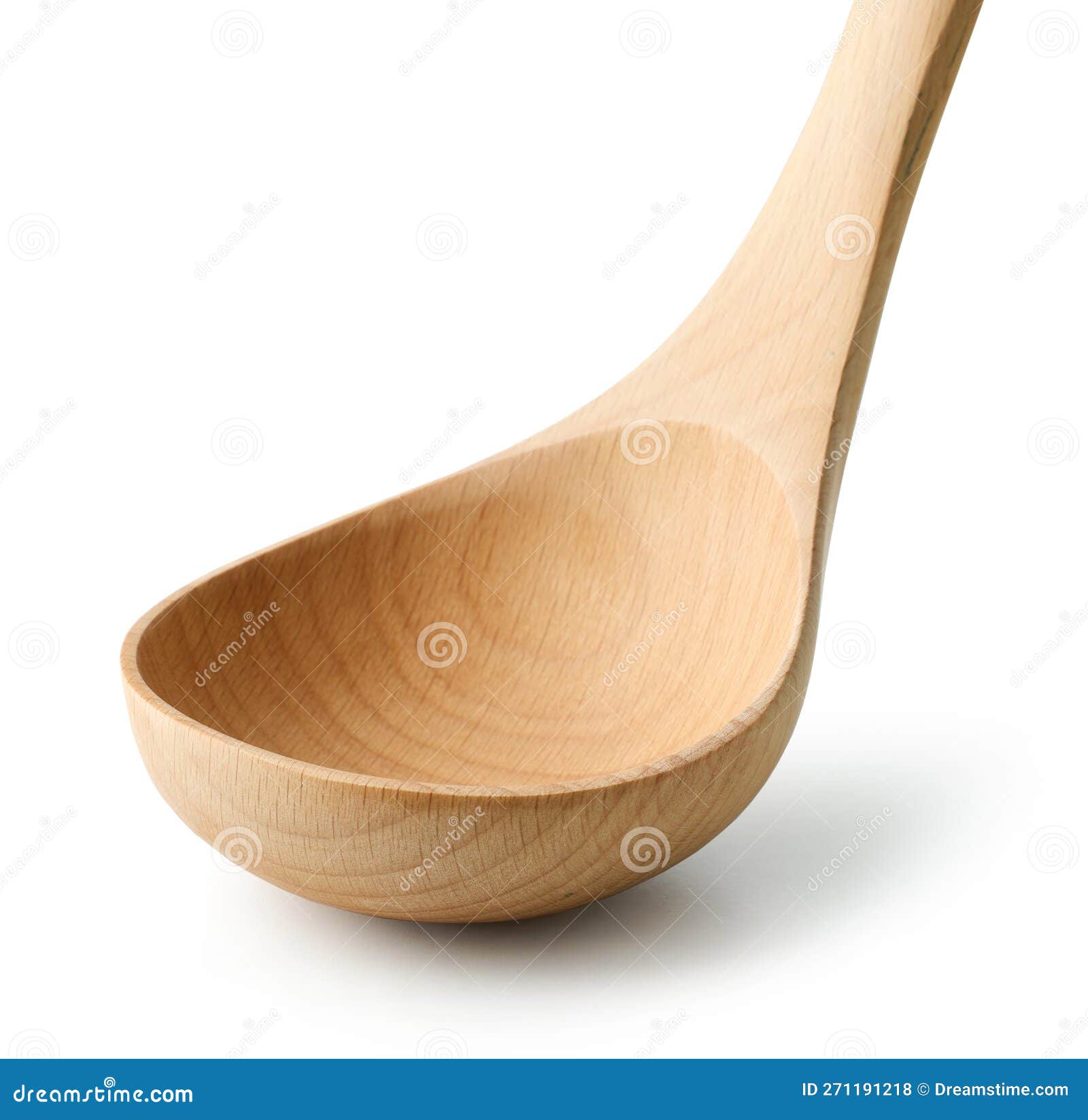 Wooden Ladle Isolated on White Background Stock Photo Image of