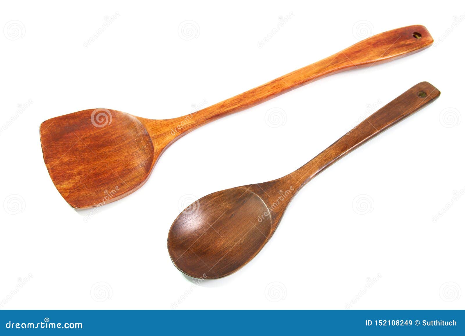 Wooden Ladle on White Background Stock Image Image of background