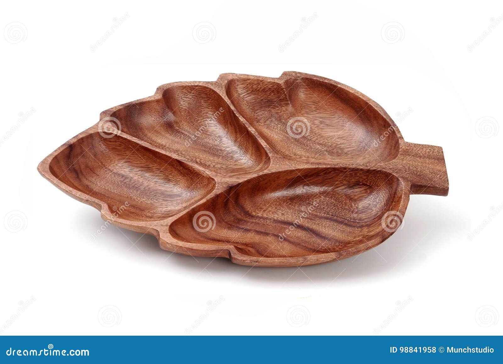 Wooden leaf bowl stock photo. Image of container, dish 98841958