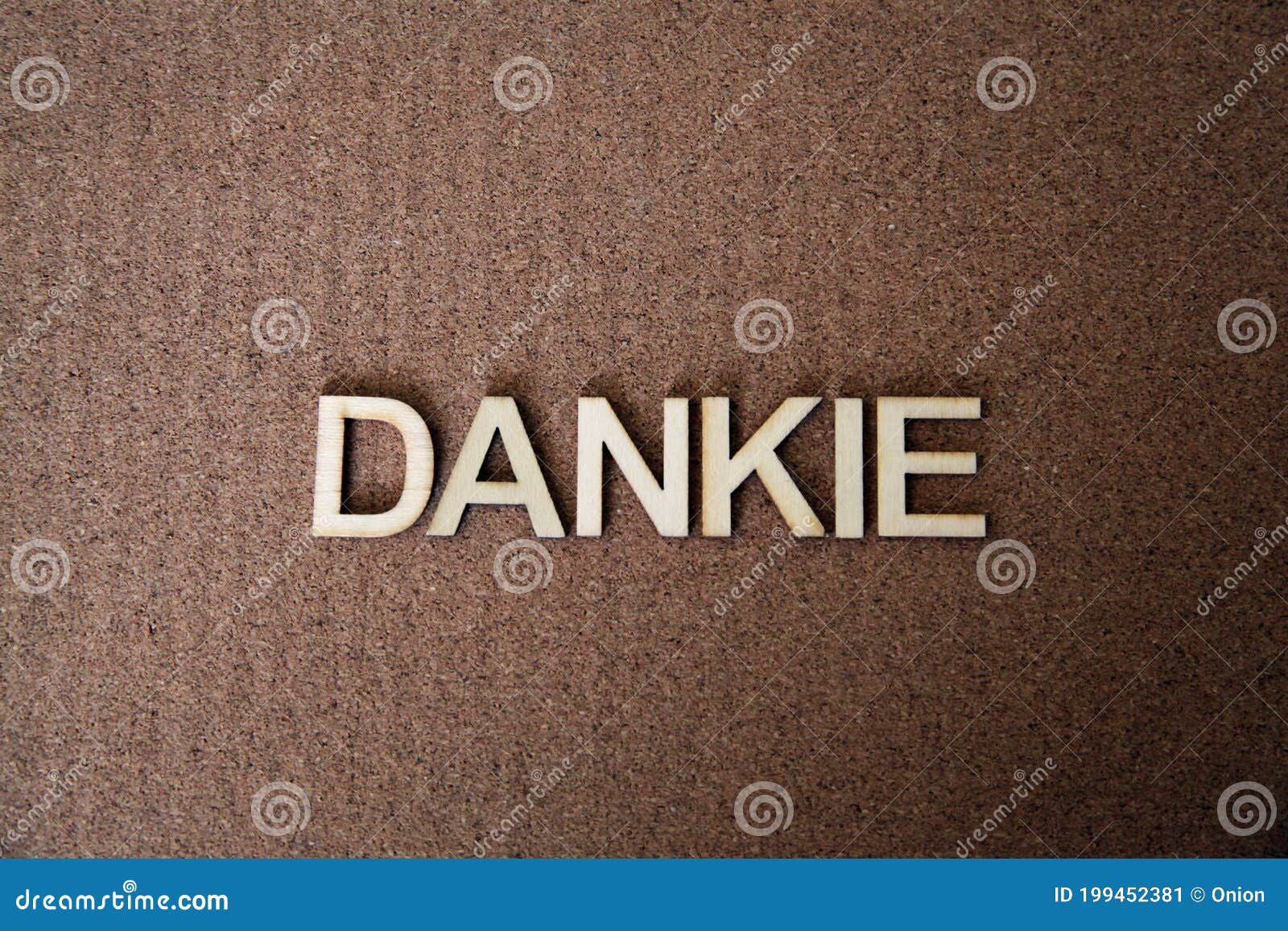 wooden letters forming the words dankie in afrikaans