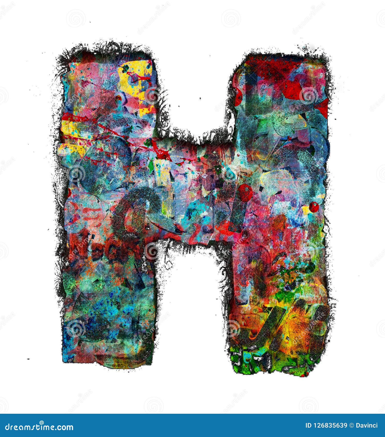 Wooden letters H stock image. Image of grungy, ragged - 126835639