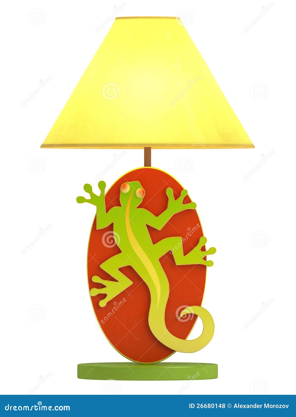 Wooden lizard lamp stock illustration. Illustration of lighting 26680148