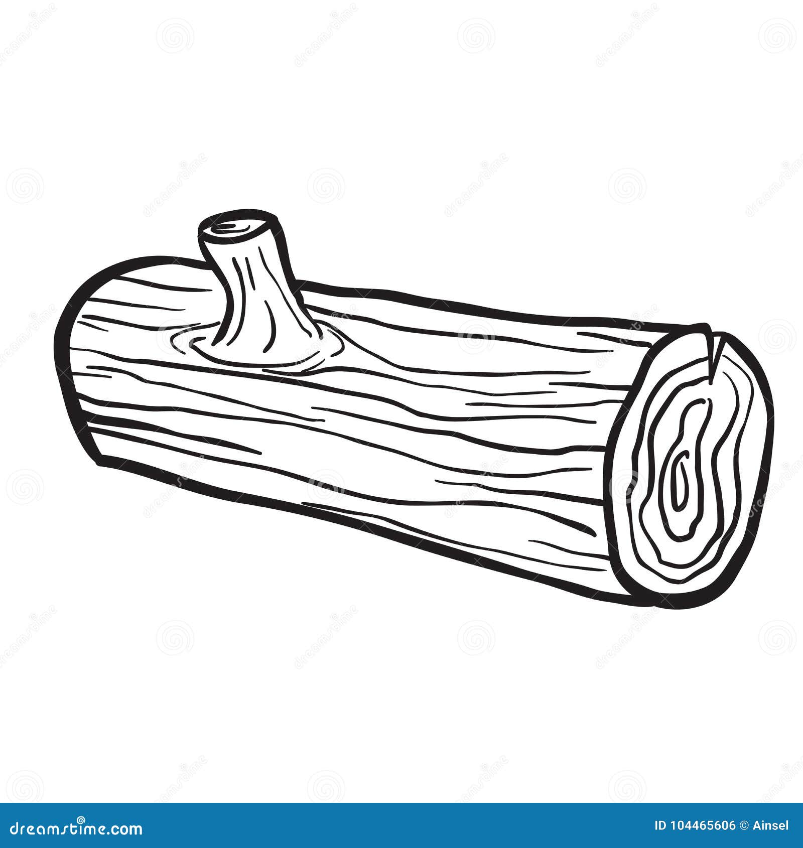 log black and white clipart